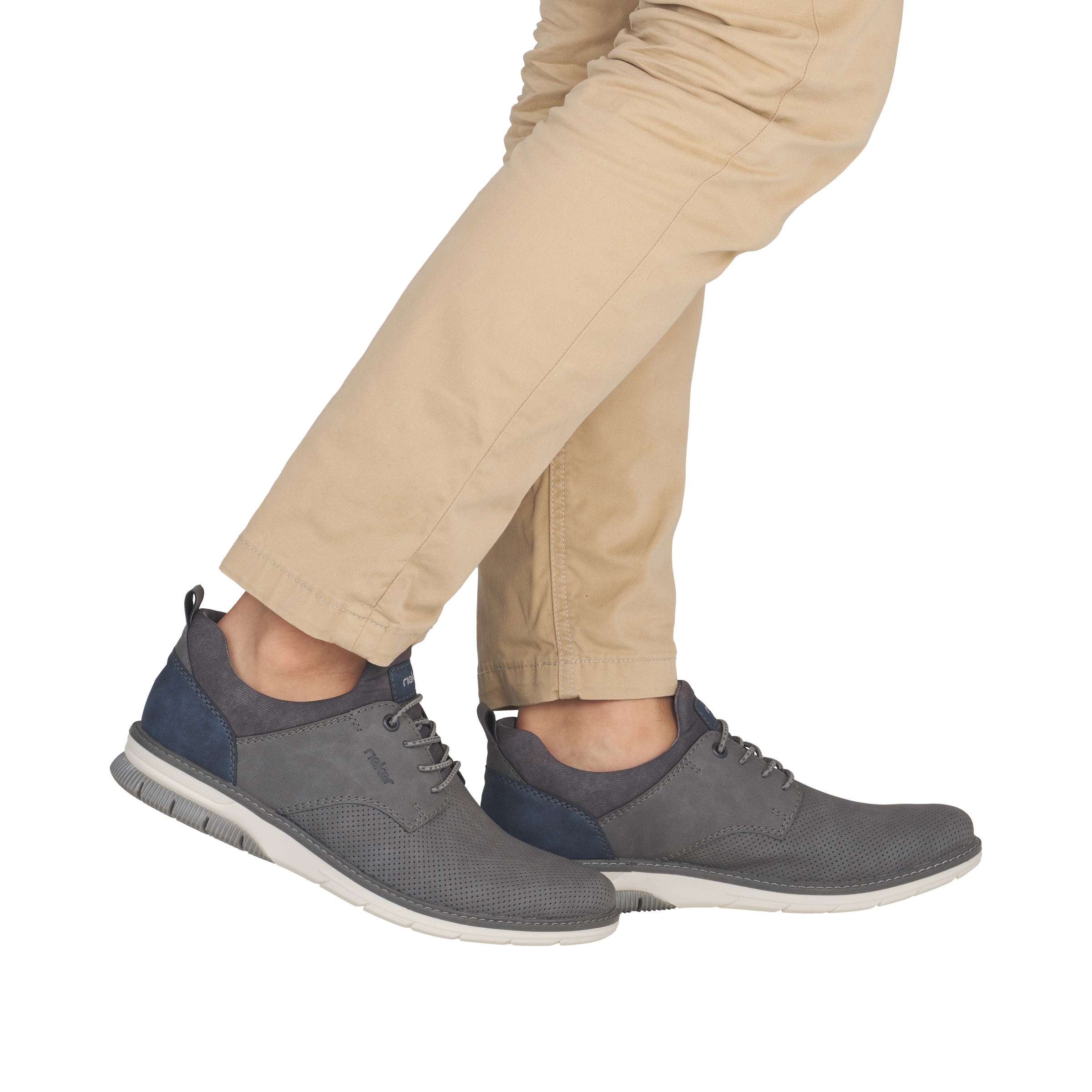 Rieker Slip-On Sneaker  Schlupfschuh, Halbschuh, Freizeitschuh mit Prägung