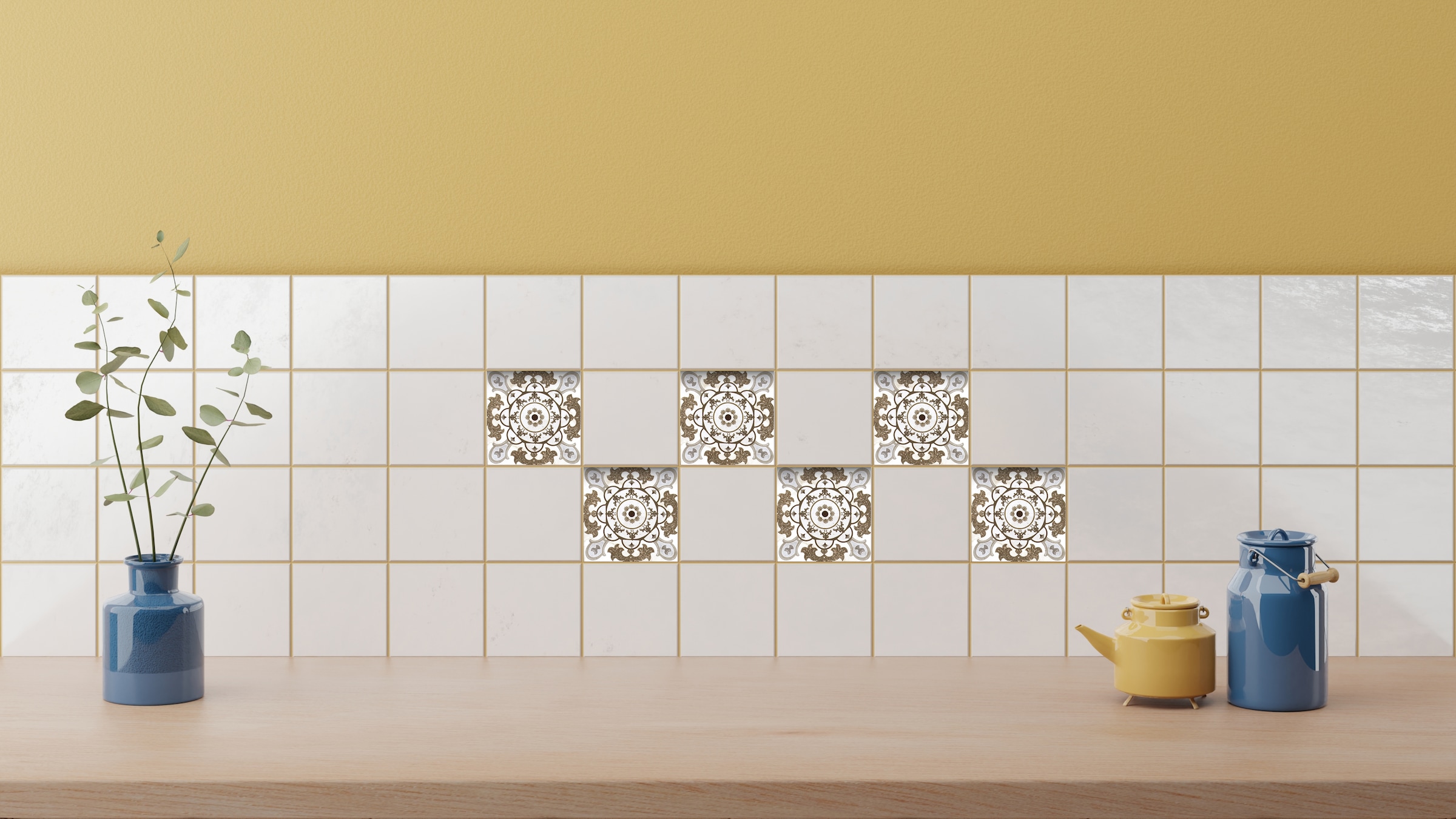 queence Fliesenaufkleber »Mosaik Muster« Stickerfliesen, selbstklebend, Sticker, 12er Set