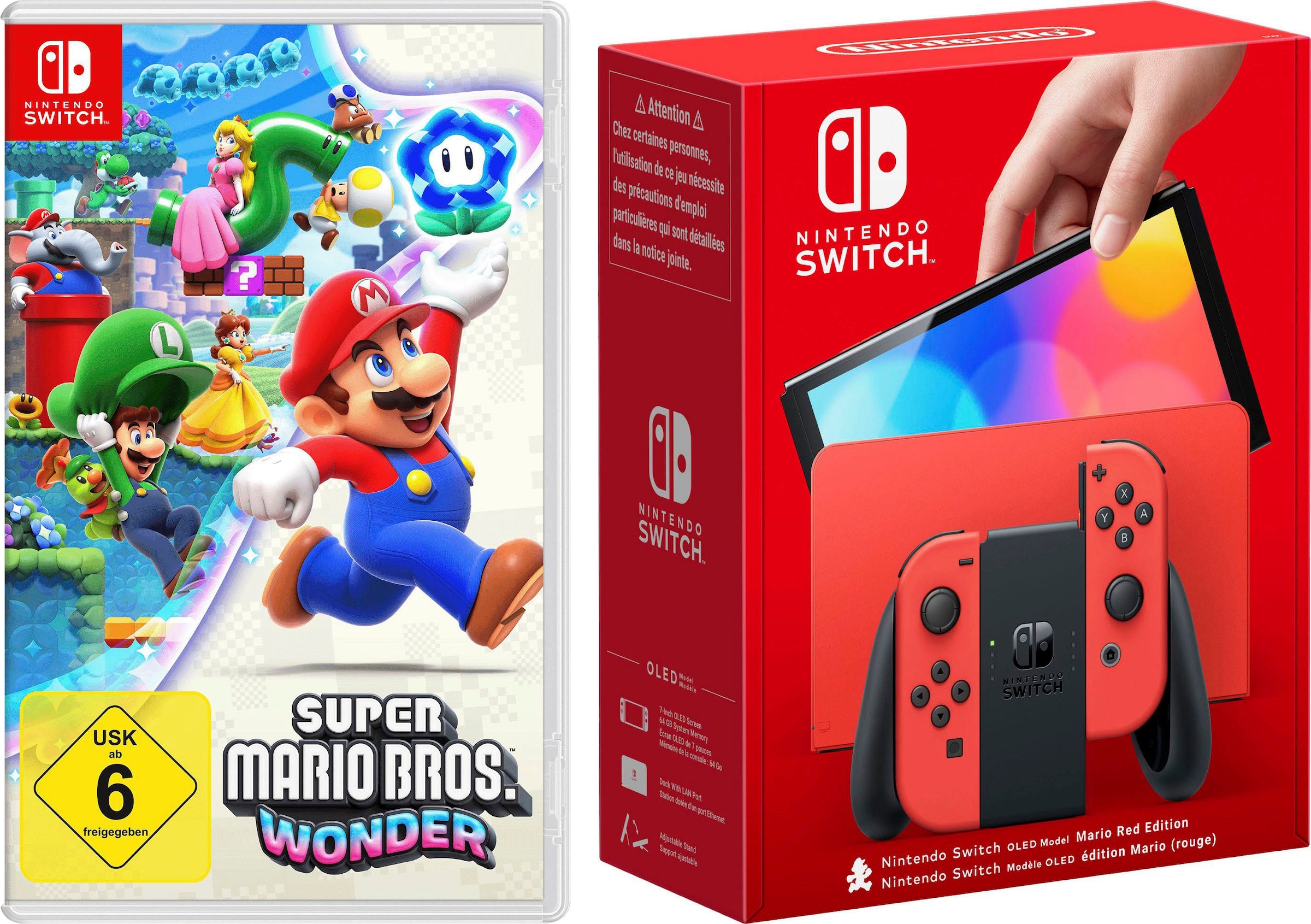 Nintendo Switch Konsole OLED-Modell Super Mario Edition rot