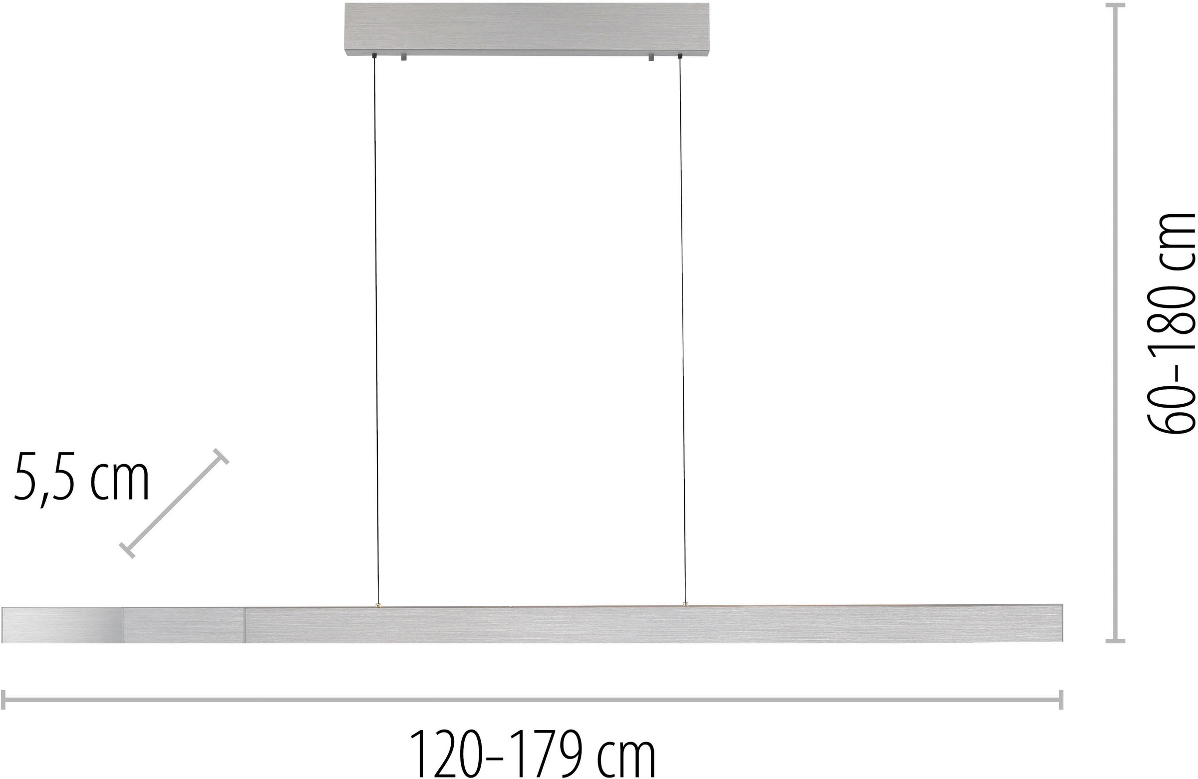 Paul Neuhaus LED Pendelleuchte »Adriana Square« LED-Board 1 Stk. warmweiß - kaltweiß Touchdimmer, CCT 2700-5000K, getrennt schaltbar, Memory, Comfort -Lift