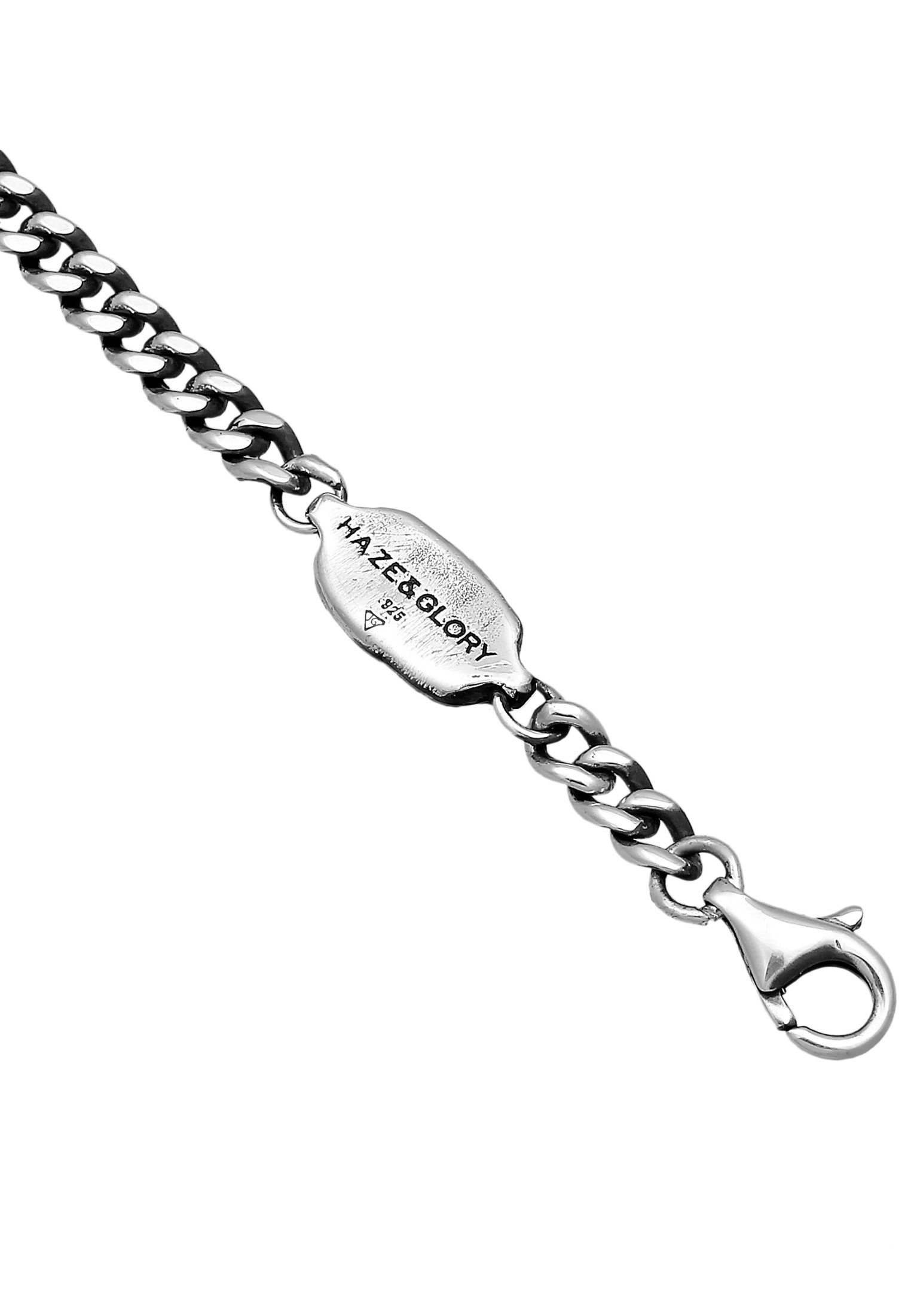 HAZE & GLORY Silberkette »Halskette Panzerkette Palme Basic 925 Silber«