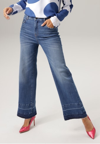 Aniston CASUAL Straight-Jeans, mit trendiger Waschung am leicht ausgefranstem... kaufen
