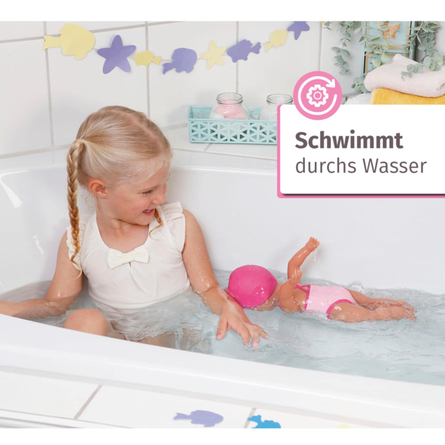 Baby Born Babypuppe »My First Swim Girl, 30 cm«, schwimmt Kraul und Schmetterling