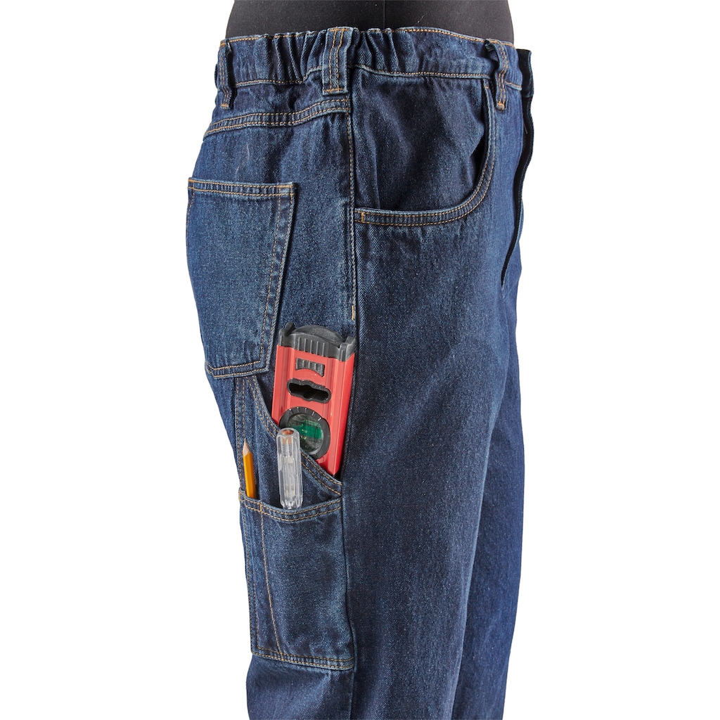 Northern Country Arbeitshose »Jeans Worker«, (aus 100% Baumwolle, robuster Jeansstoff, comfort fit), mit dehnbarem Bund, mit 8 praktischen Taschen