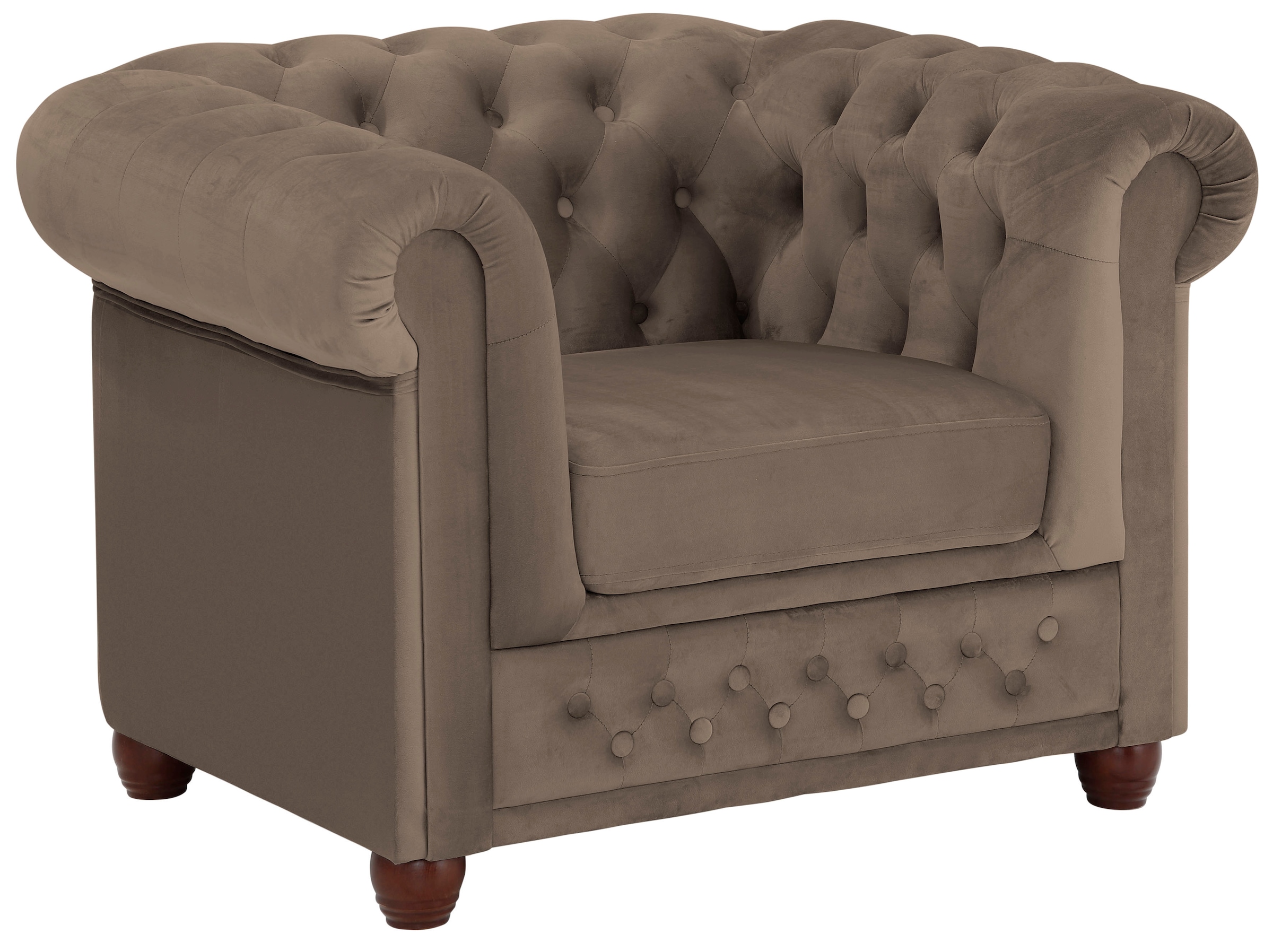 Home affaire Chesterfield-Sessel »New Castle Sessel«, hochwertige Knopfheftung, B/T/H: 104/86/72 cm