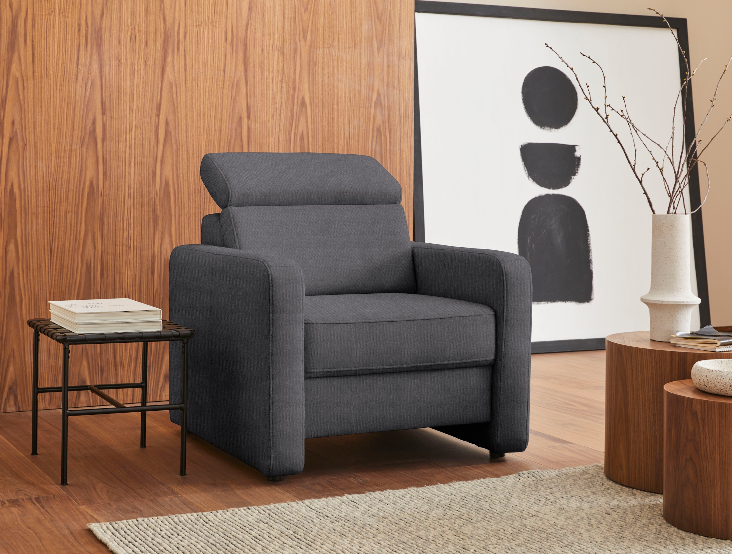 sit&more Sessel »Bologna«, mit Federkern, inklusive Kopfteilverstellung