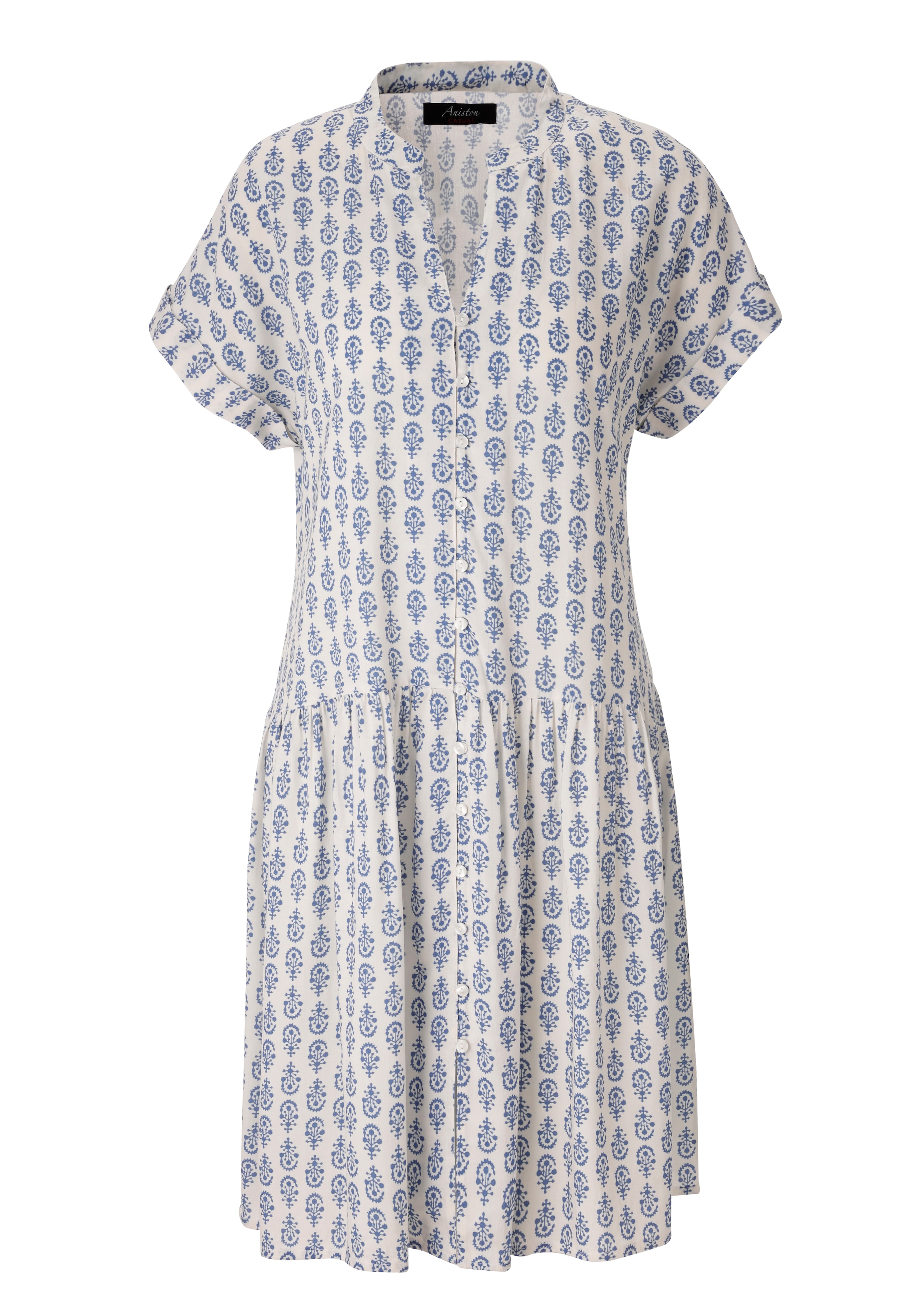 Aniston CASUAL Sommerkleid mit nostalgischen Porzellan-Druck - NEUE KOLLEKTION