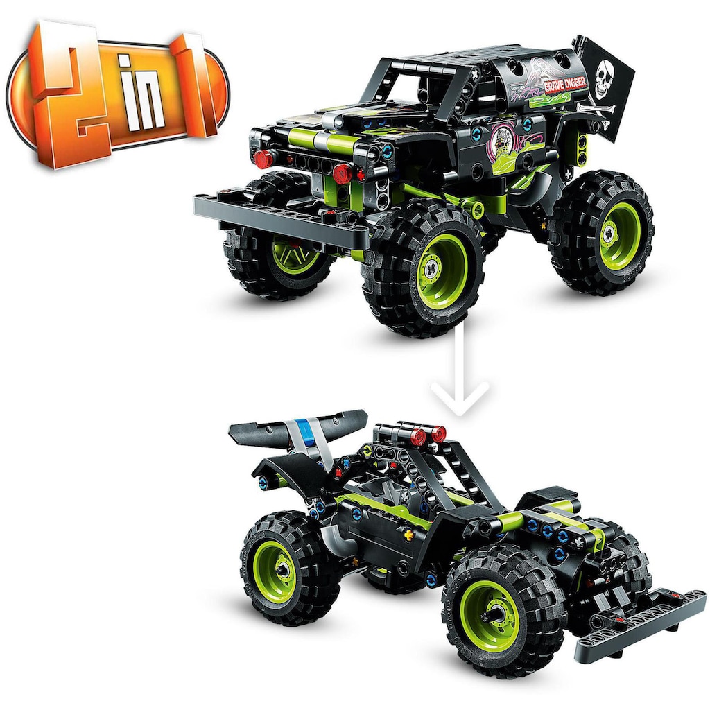 LEGO® Konstruktionsspielsteine »Monster Jam® Grave Digger® (42118), LEGO® Technic«, (212 St.), Made in Europe