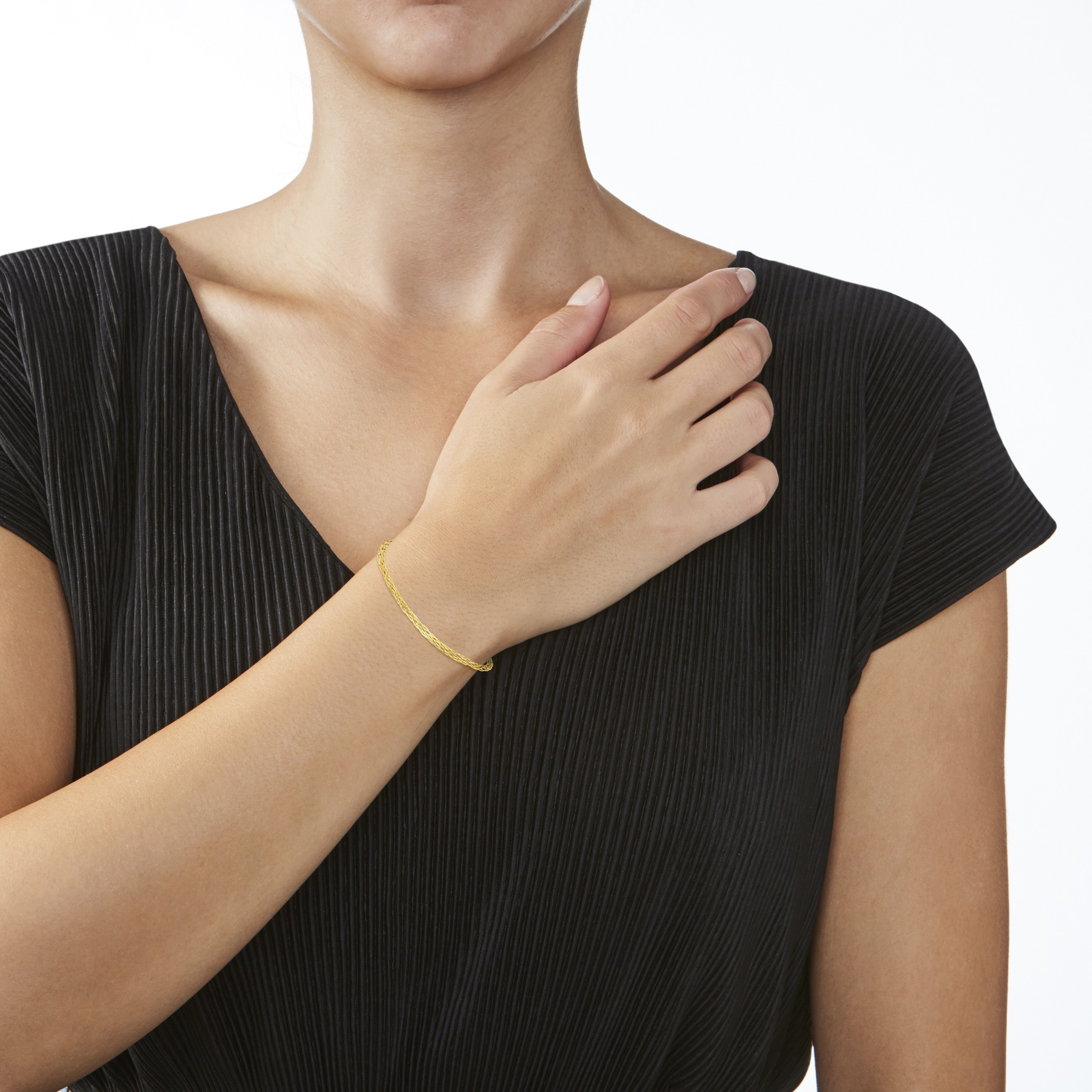 Luigi Merano Armband »Armband geflochtene Fantasiekette, Gold 585«
