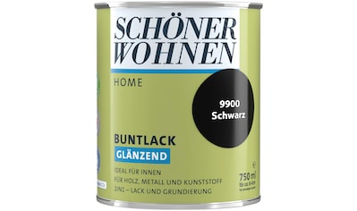 SCHÖNER WOHNEN-Kollektion Lack »Home Buntlack«, (1), 750 ml, schwarz, glänzend, ideal... kaufen
