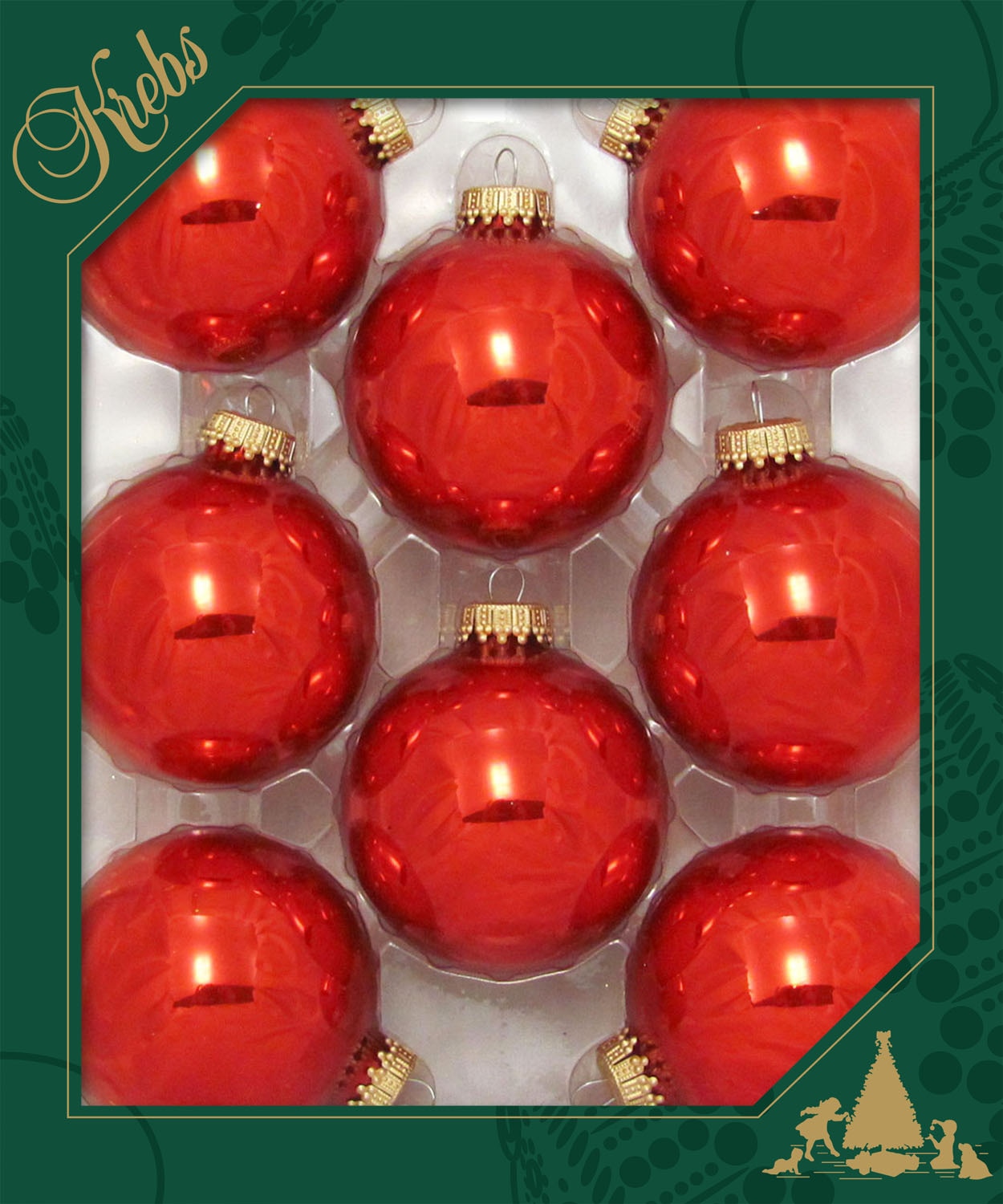 Krebs Glas Lauscha 8 rot, Weihnachtsbaumkugel online Christbaumkugeln Glas«, (Set, Christbaumschmuck, UNIVERSAL »CBK70101, bei Weihnachtsdeko St.)