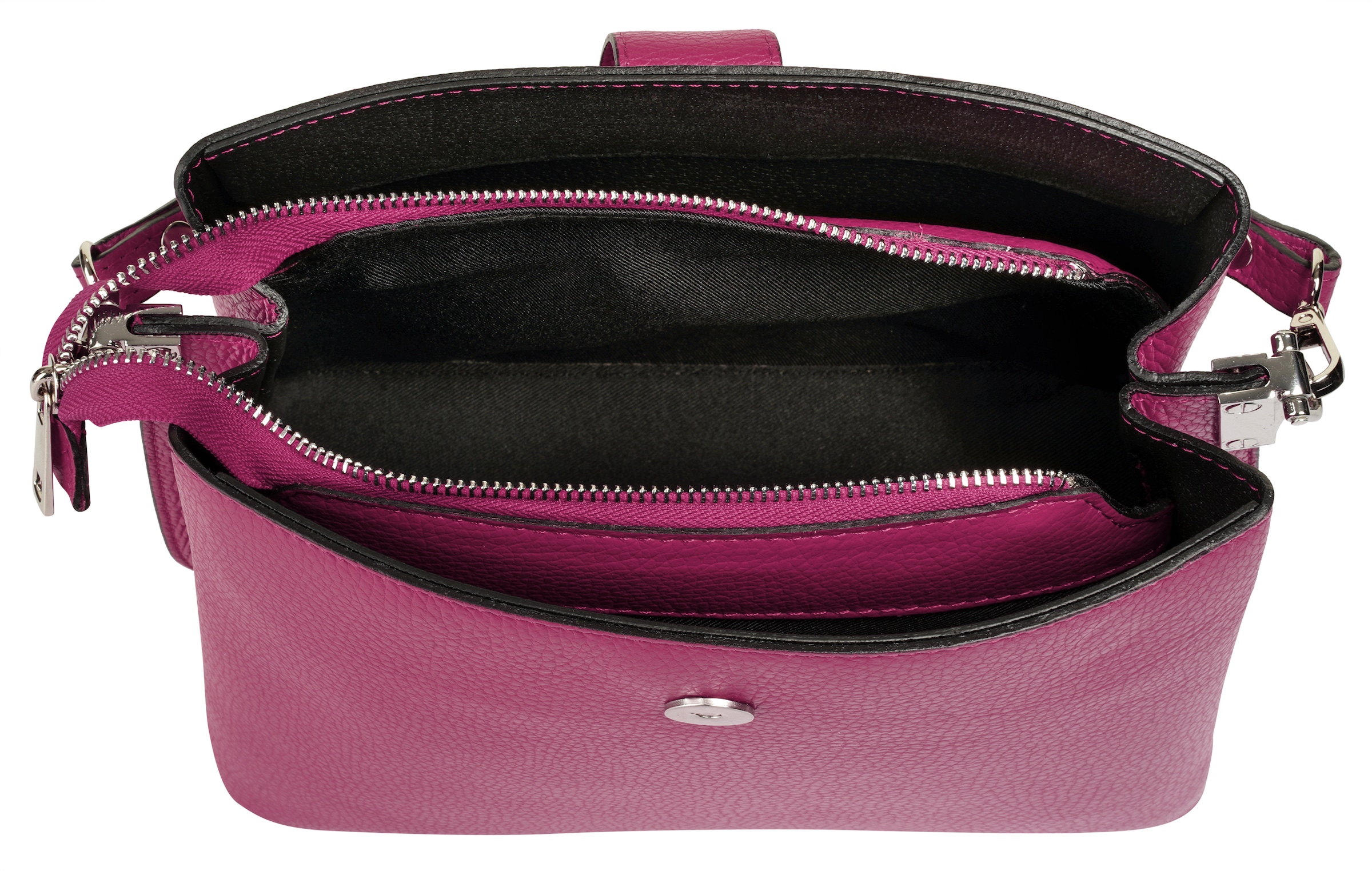 Cluty Henkeltasche, echt Leder, Made in Italy
