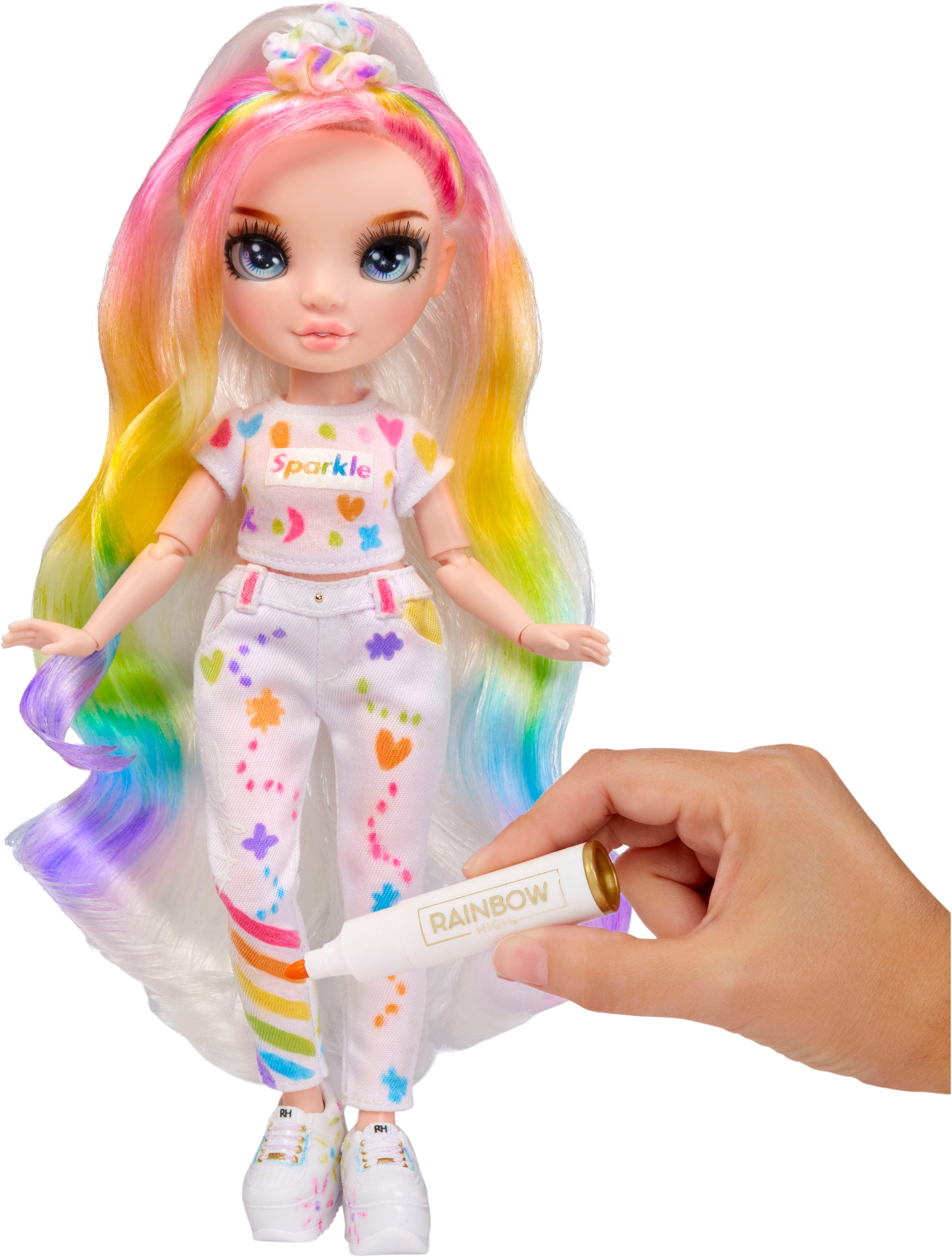 RAINBOW HIGH Anziehpuppe »Rainbow High Color & Create Fashion Doll - Blue Eyes«