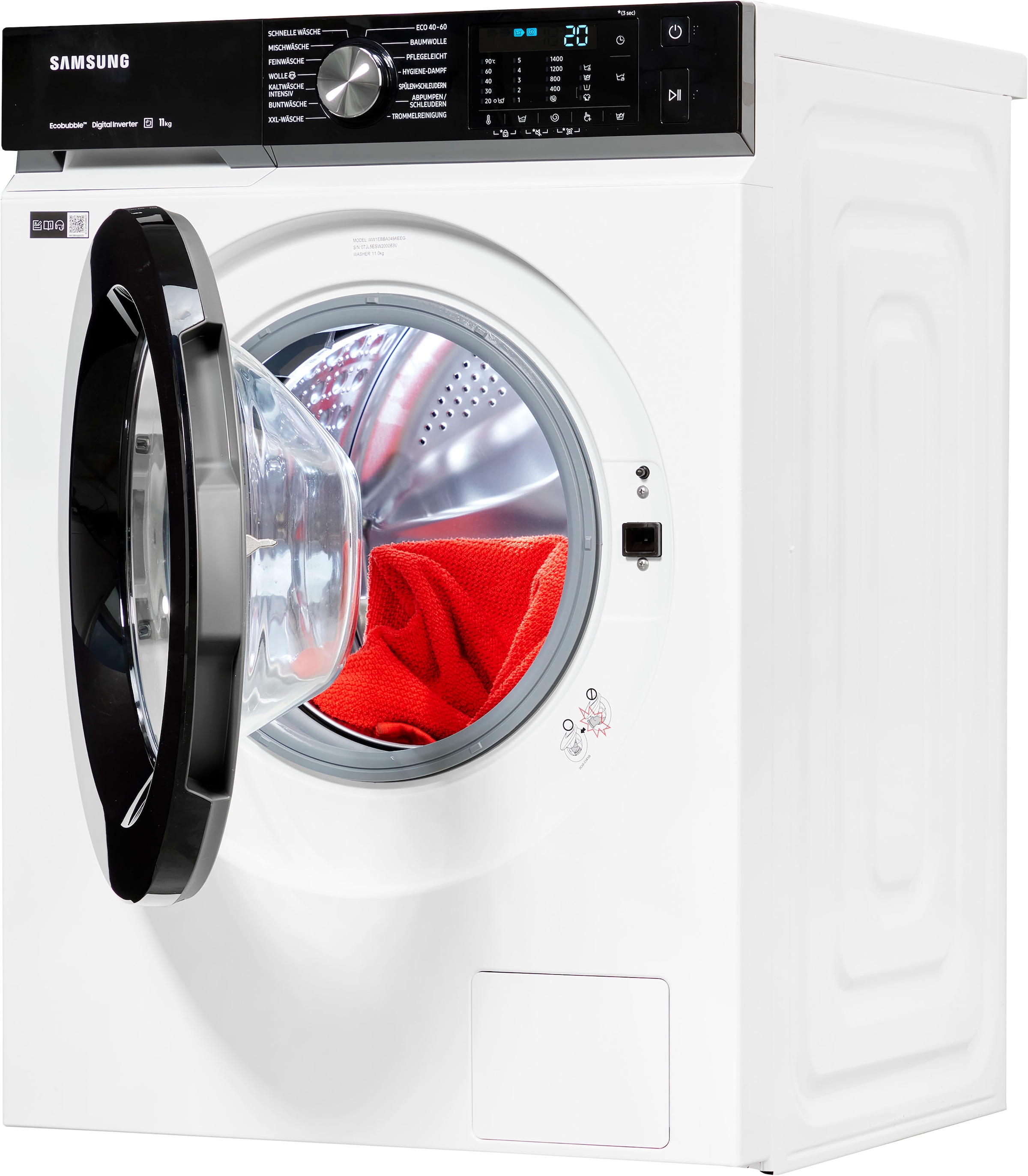 Samsung Waschmaschine U/min »WW1EBBA049AE«, 1400 mit WW1EBBA049AE, 3 kg, Garantie Jahren 11 XXL