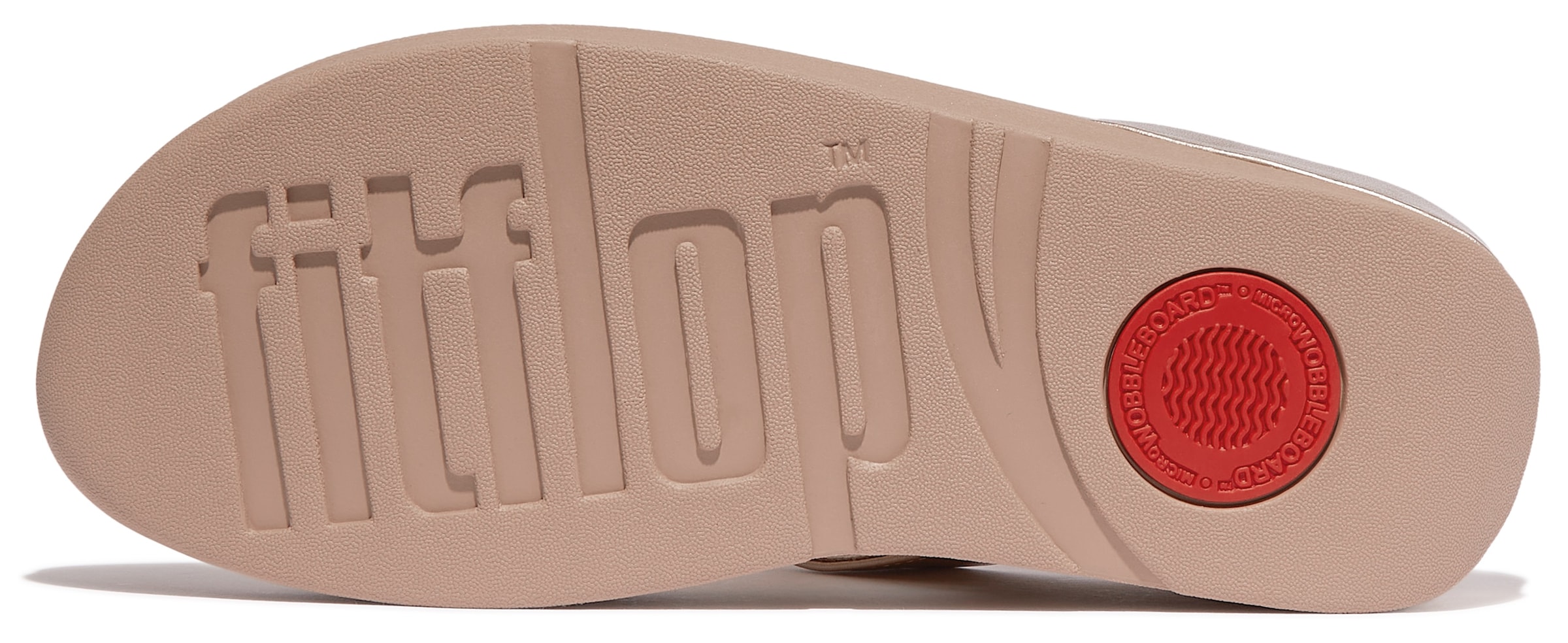 Fitflop Dianette »HALO BEAD-CIRCLE METALLIC TOE-POST SANDALS«, Pool Slides, Pantolette mit dämpfender Zwischensohlentechnologie