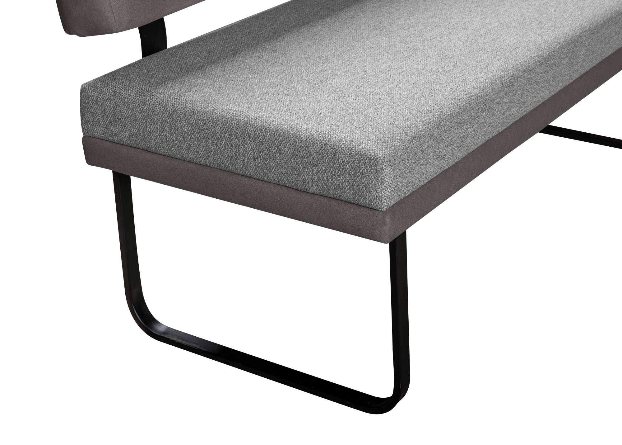 OTTO home Sitzbank »Gabi Esszimmerbank, Bank, Küchenbank, Polsterbank« Gestell aus matt-schwarzem Flachmetall, stabil, 2-Stoff-Design