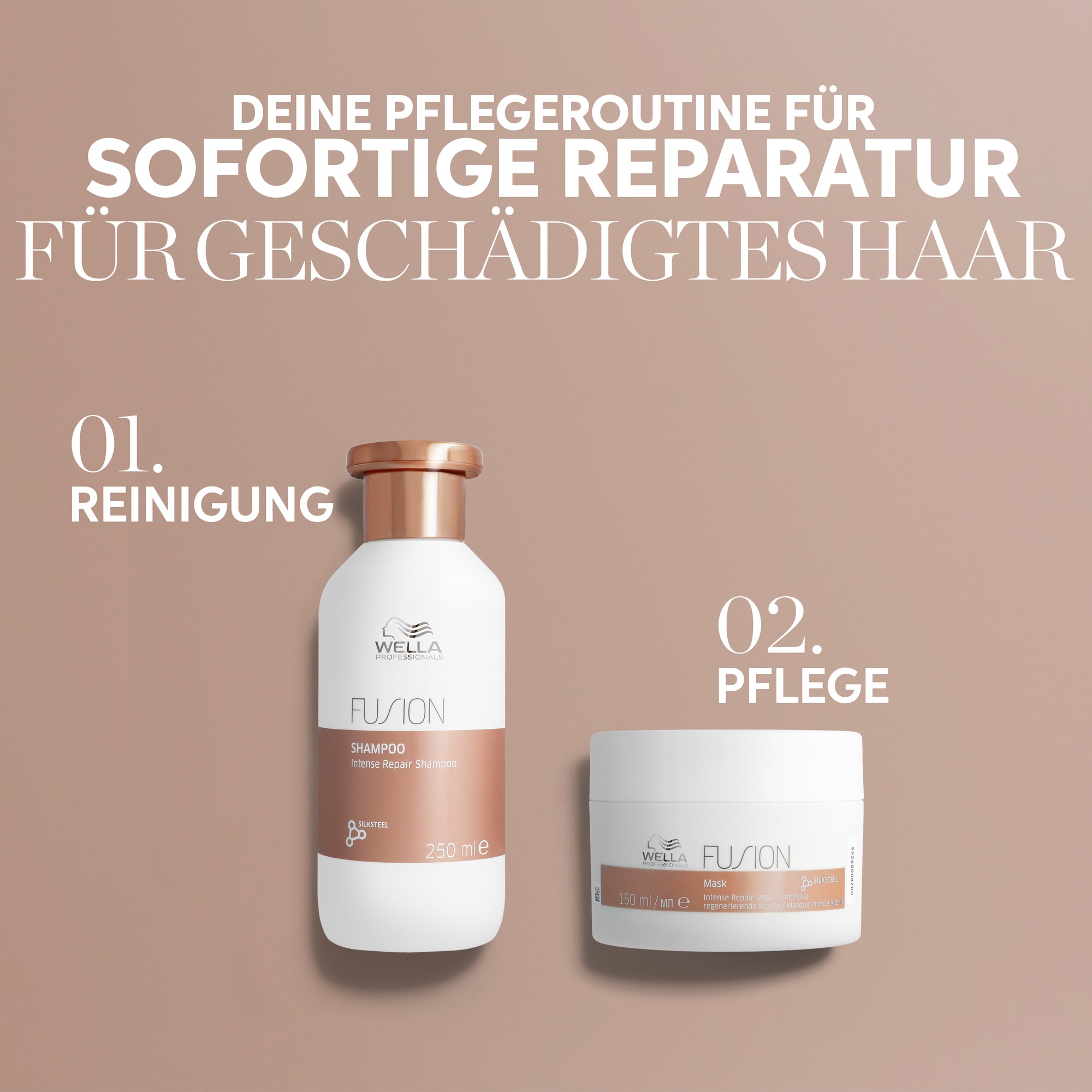 Wella Professionals Haarshampoo »Fusion Shampoo« bessere Kämmbarkeit, reparierend und schützend, ohne Mikroplastik