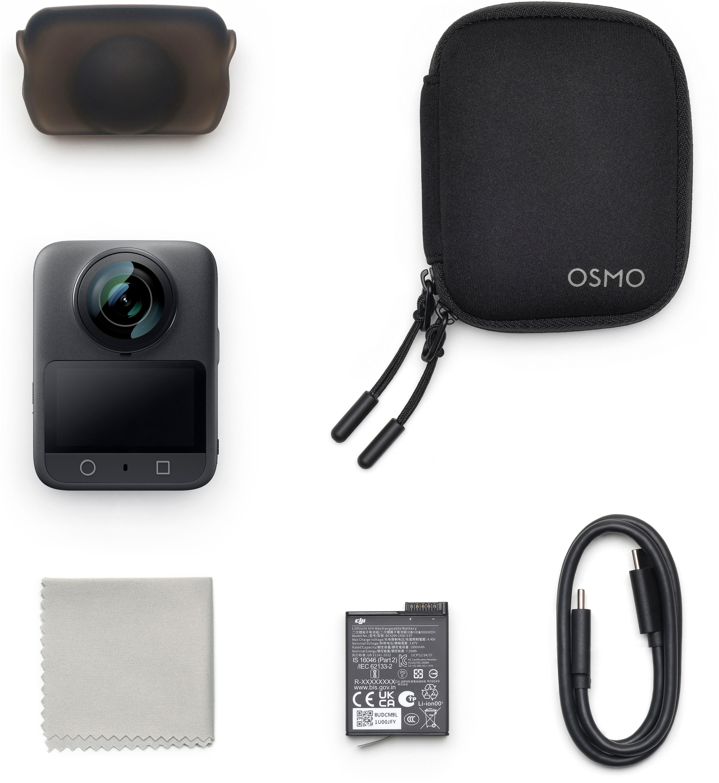 DJI Action Cam »Osmo 360 Standard Combo«, 8K, Bluetooth-WLAN (Wi-Fi), 360°-Kamera
