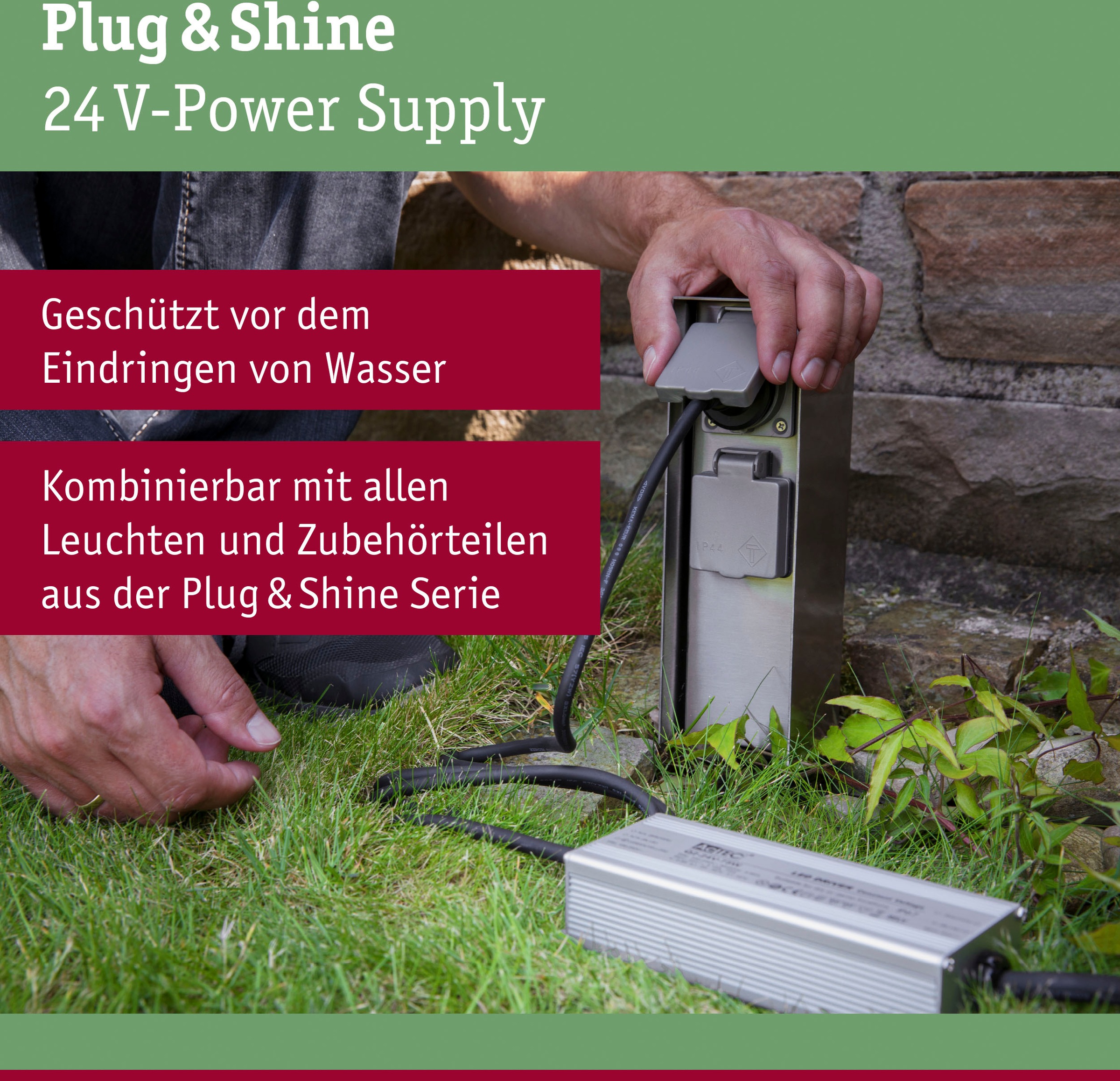 Paulmann Trafo »Outdoor Plug & Shine Power Supply Silber Alu« IP67 150W 24V DC