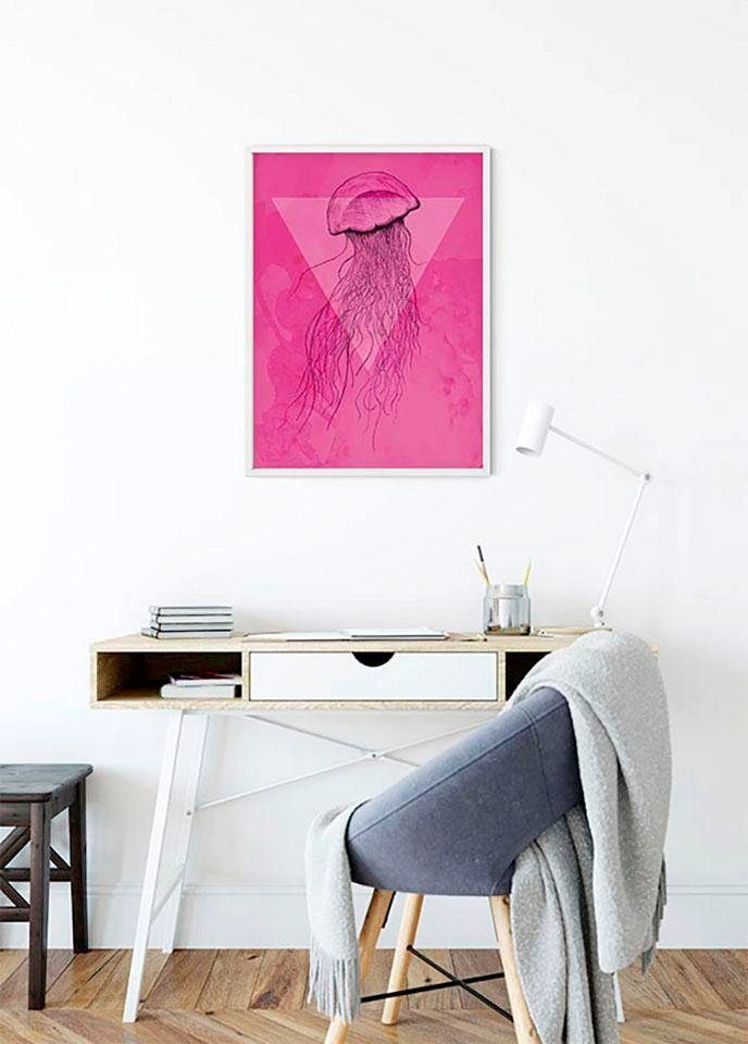 Komar Poster »Jellyfish | online XXL Jahren mit Schlafzimmer, Kinderzimmer, Garantie Wohnzimmer (1 Pink«, Tiere, 3 St.), kaufen