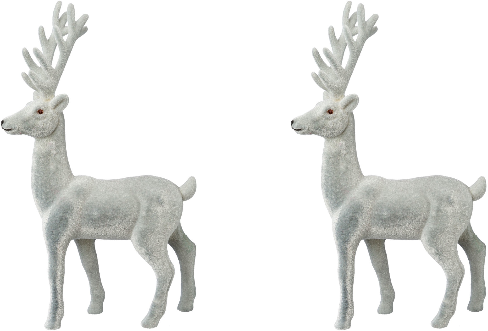 Weihnachtsfigur deco »Hirsch, Rechnung bestellen Creativ Samtoberfläche, 29 cm Weihnachtsdeko«, feiner Dekofigur auf Höhe mit