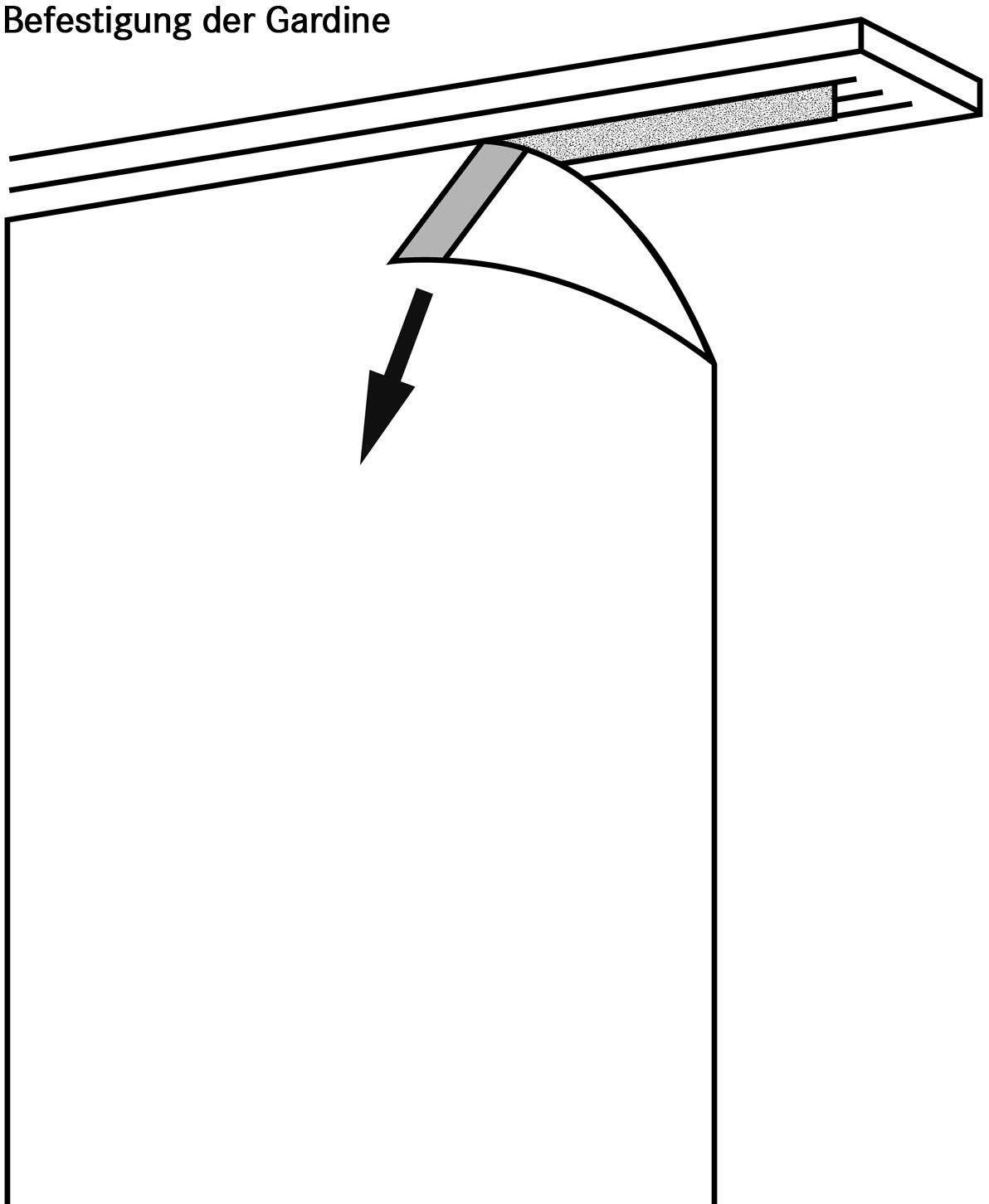 Befestigungszubehör Schiebegardine St.), Flächenvorhang mit Uni (1 Gerster 245x60, »Pius«, HxB: