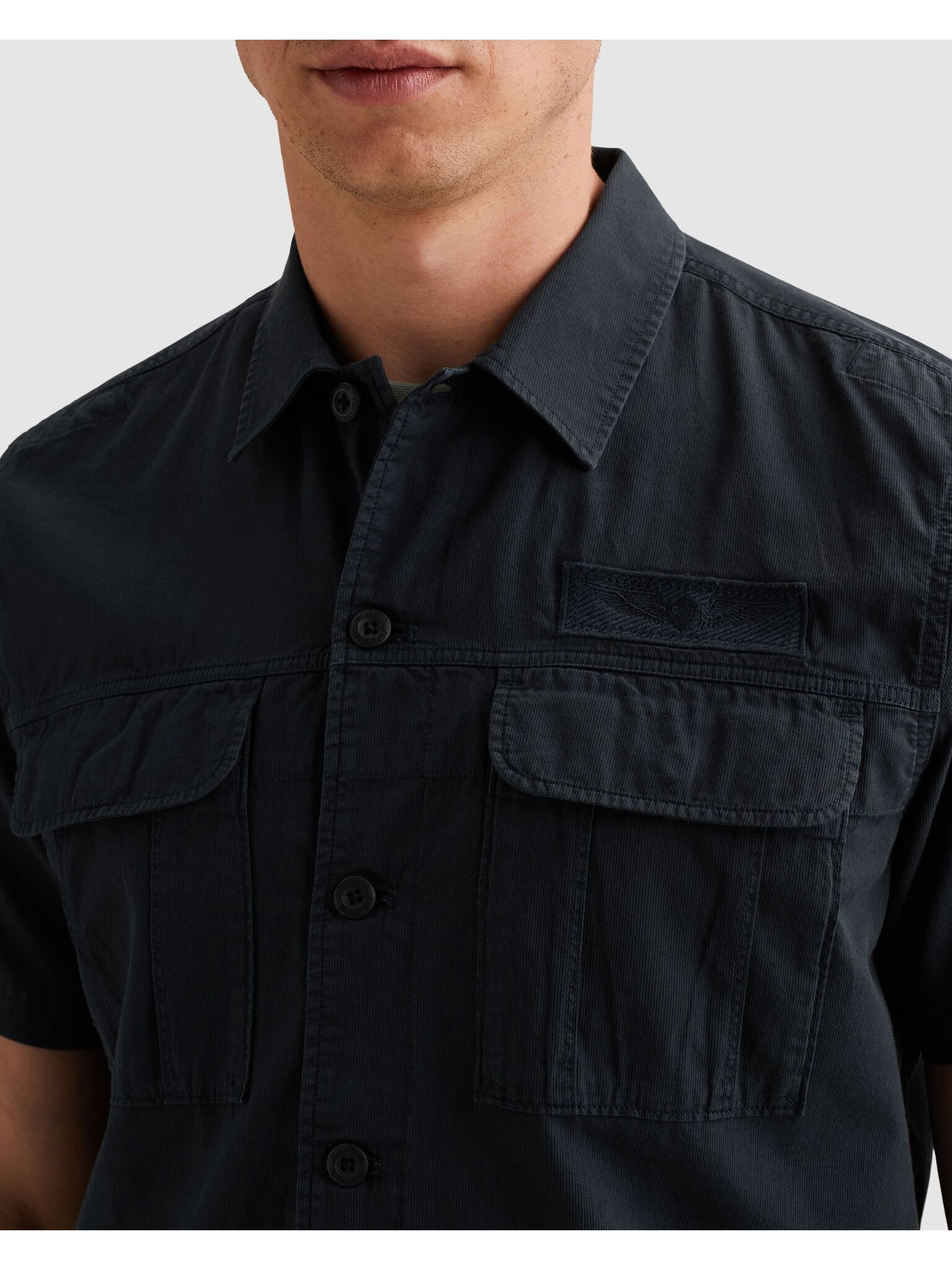 PME LEGEND Kurzarmhemd »Short Sleeve Shirt Ctn Bedford garment dye« Garment dye- Färbung