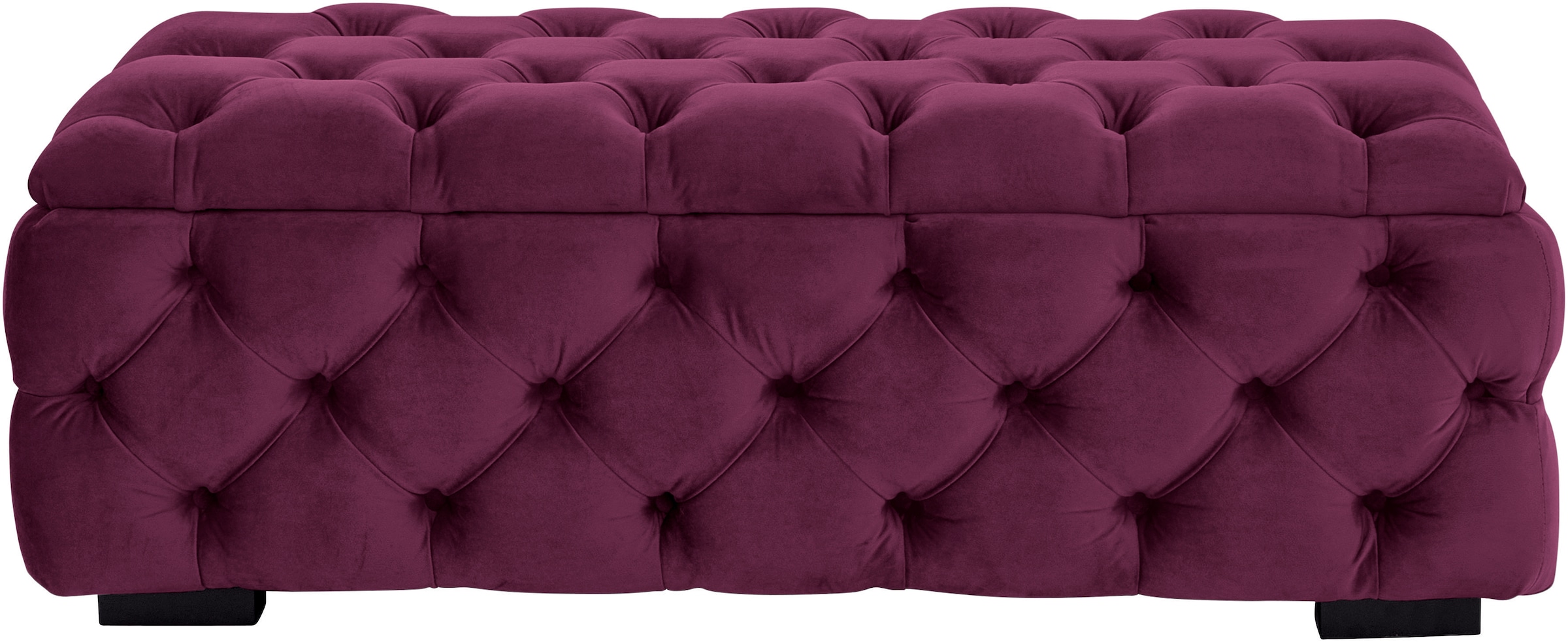 Home affaire Polsterhocker »KALINA, hochwertige Knopfheftung, B/T/H: 120/55/45 cm« mit Staufach und innenliegenden Laschen zur besseren Aufbewahrung