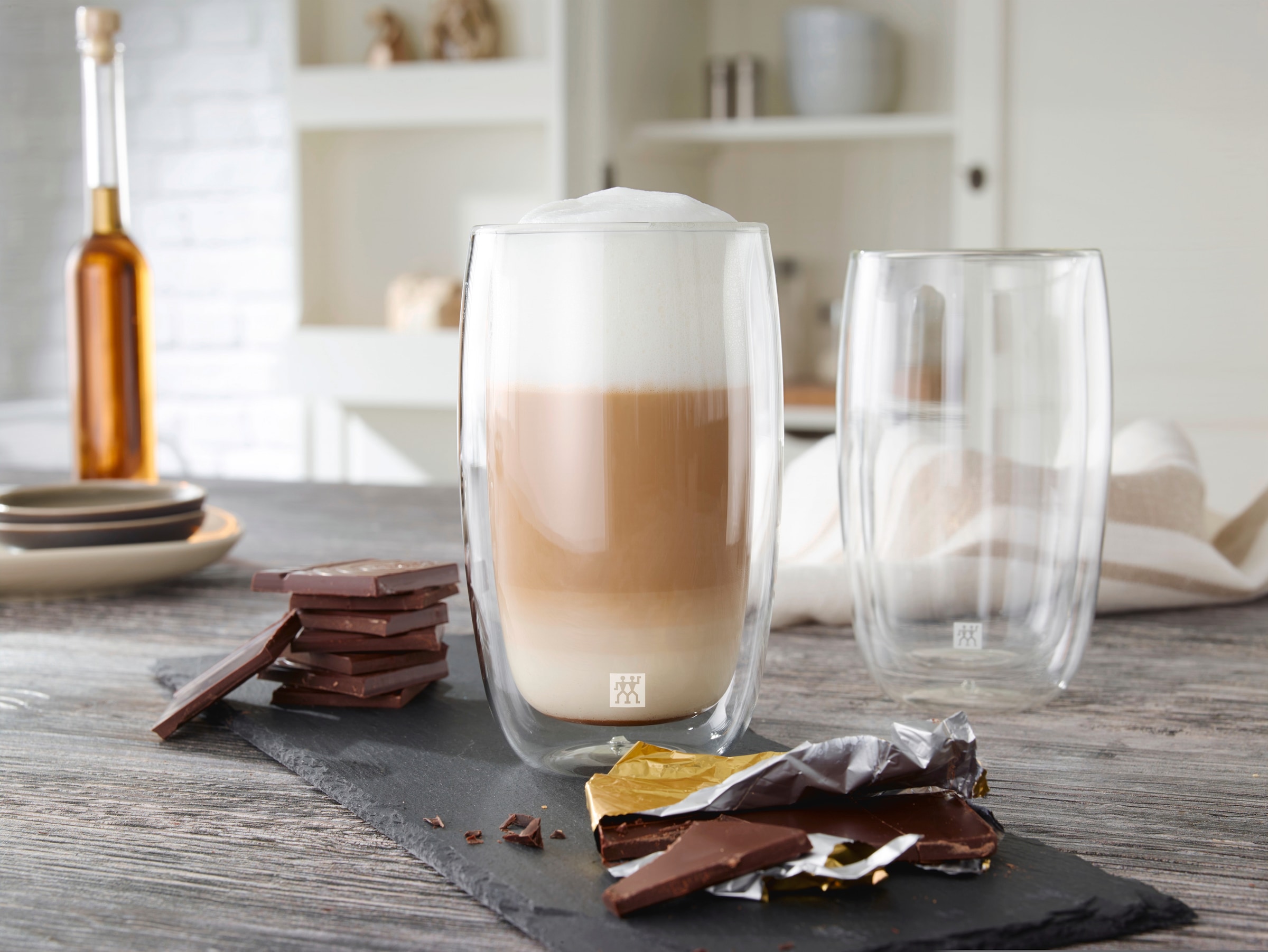 Zwilling Latte-Macchiato-Glas »Gläser-Set Sorrento, 2er Set«, (Set, 2 tlg., 2x sorrento Latte-Macchiato Glas), doppelwandig, Fassungsvermögen je Glas ca. 350 ml