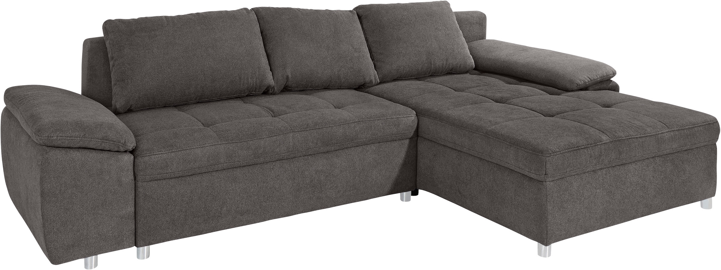 sit&more Ecksofa Labene, wahlweise mit Bettfunktion und Bettkasten, inkl. Rückenkissen