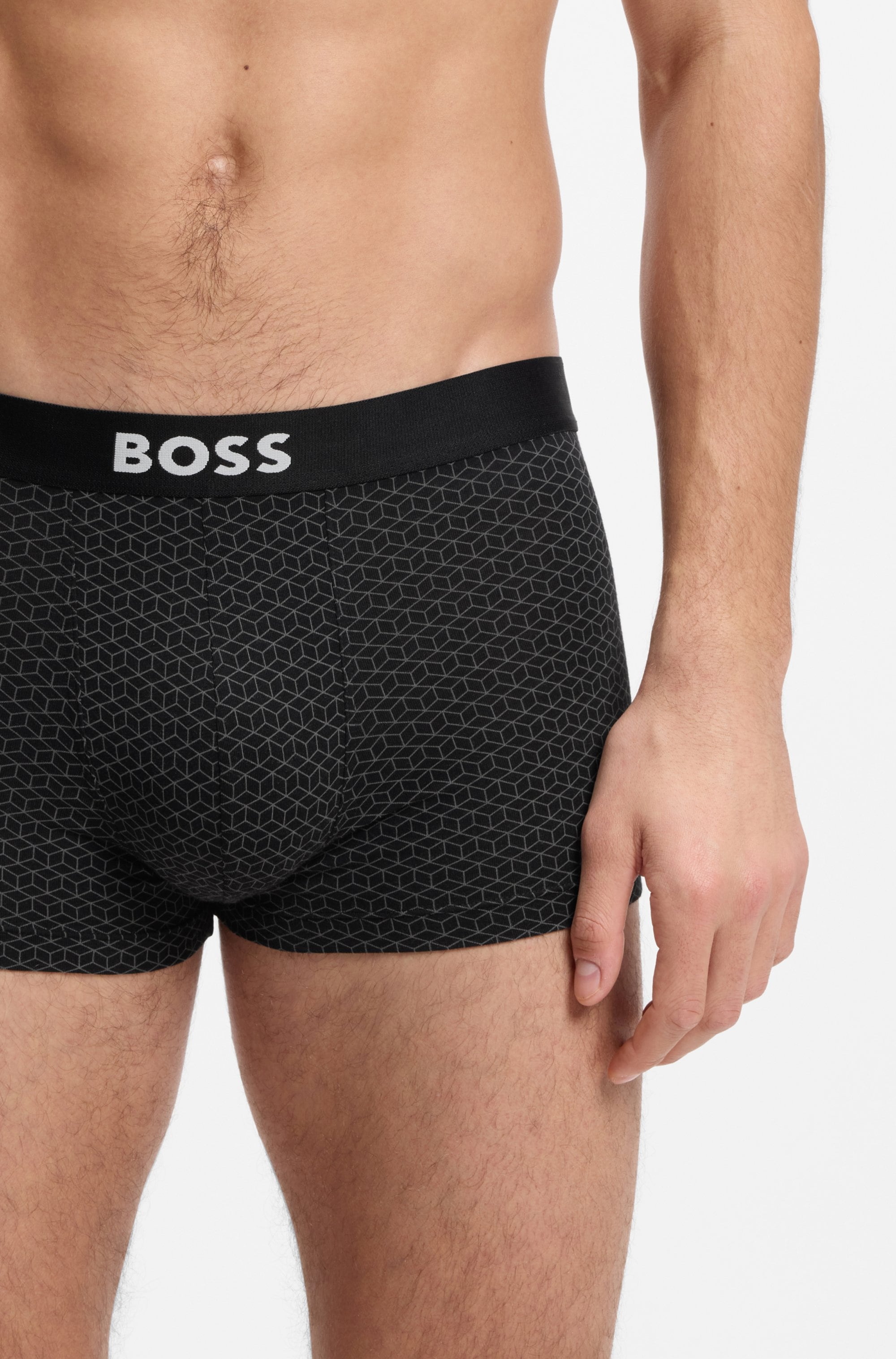 BOSS Trunk »Trunk 3P BOSS ONE« 3 Stk. mittlere Bundhöhe, 1x gemustert, 2x unifarben