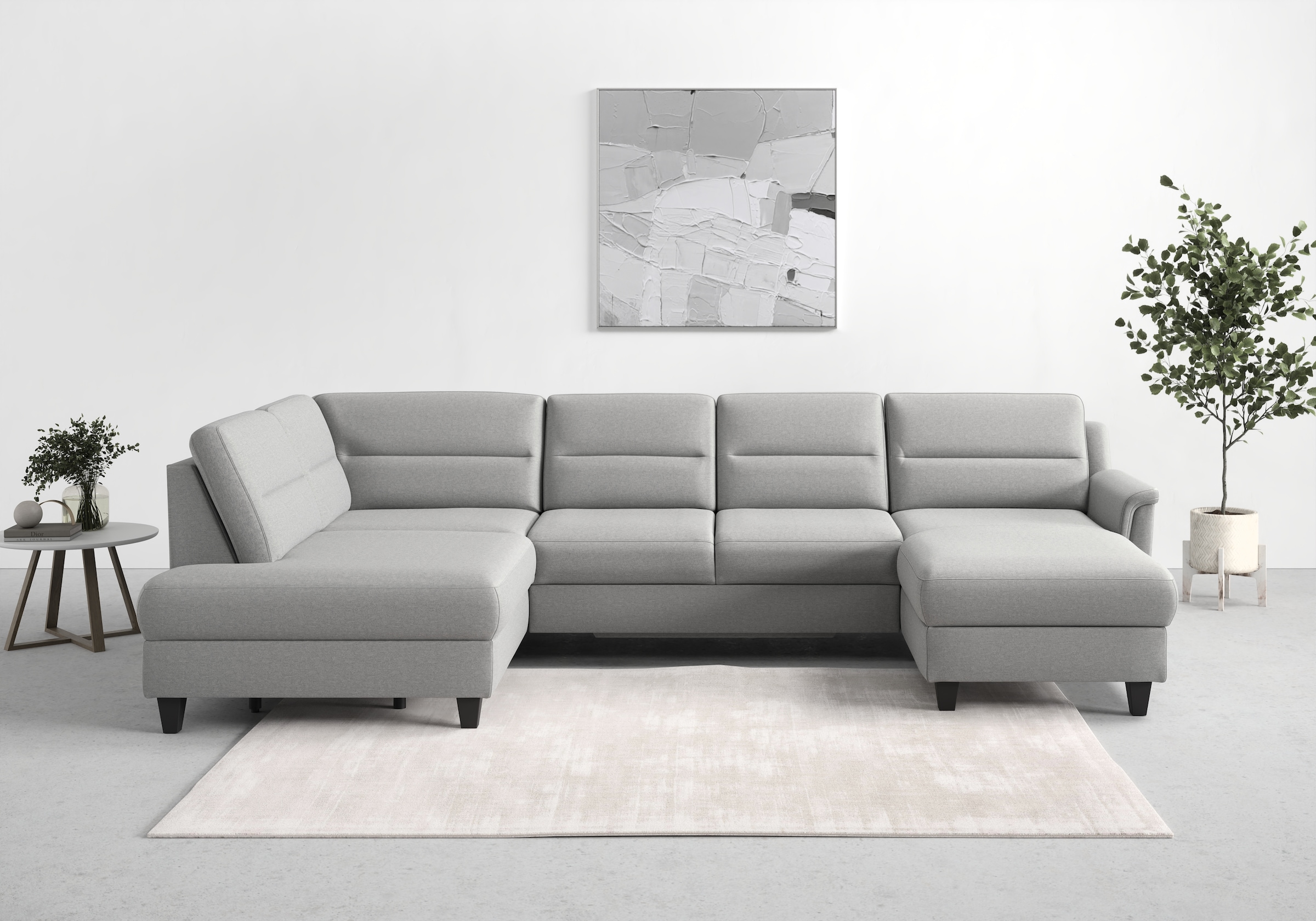 sit&more Wohnlandschaft »Farö U-Form«, inklusive Federkern, wahlweise mit Bettfunktion und Bettkasten