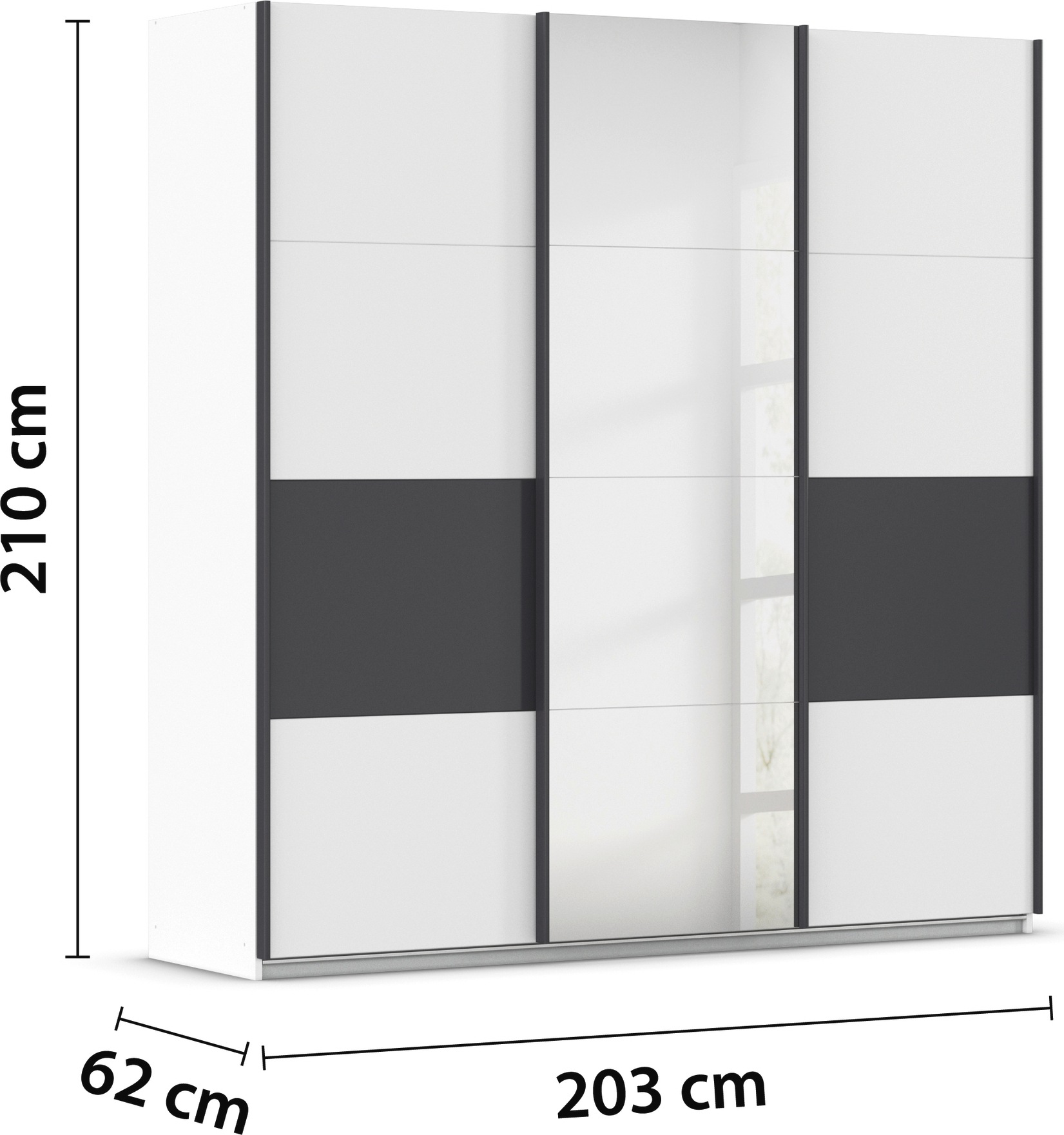 OTTO home Kleiderschrank »Mehrzweckschrank Aktenschrank Möbel Mietswohnung Schlafzimmer CORTONA« Breiten 203/271/315/360 cm, Höhen 210/229 cm,  inkl. Inneneinteilung, 2 Stoffboxen extra Einlegeböden MADE IN GERMANY