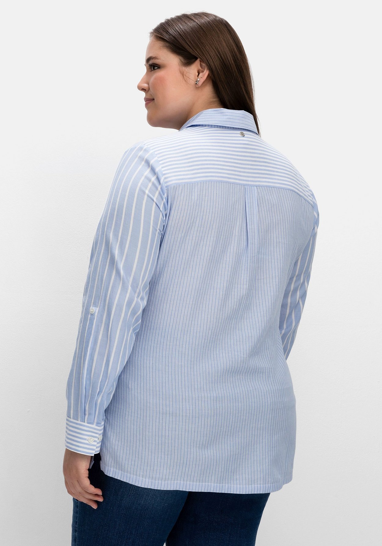 Sheego Hemdbluse »Bluse aus reiner Baumwolle«