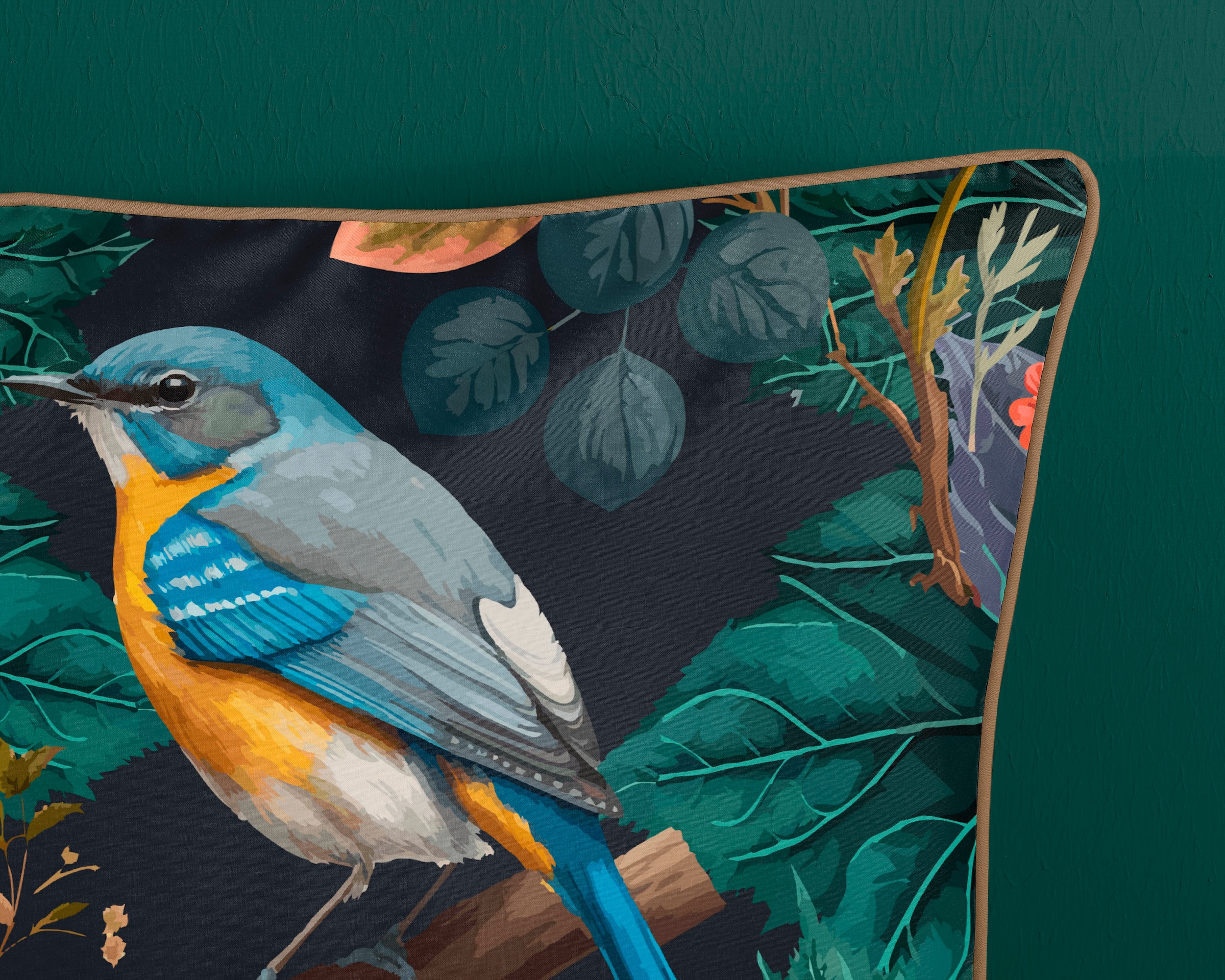 Descanso Wendebettwäsche »Dilana« 2 Stk. tlg. Baumwolle, Satin, 135x200, Biese, Reißverschluss, Wendeoptik, Blumen