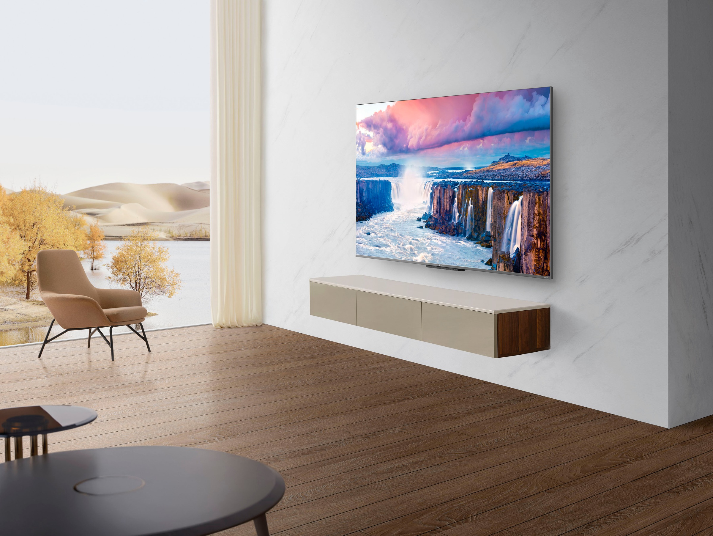 TCL QLED-Fernseher »55C722X1«, 4K Ultra HD, Smart-TV-Android TV, Android 11, Onkyo-Soundsystem