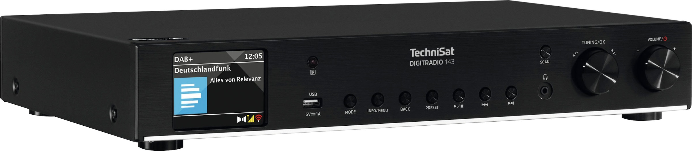 TechniSat Internet-Radio »DIGITRADIO 143 (V3)«, (Bluetooth-WLAN Digitalradio (DAB+)-FM-Tuner mit RDS-Internetradio)
