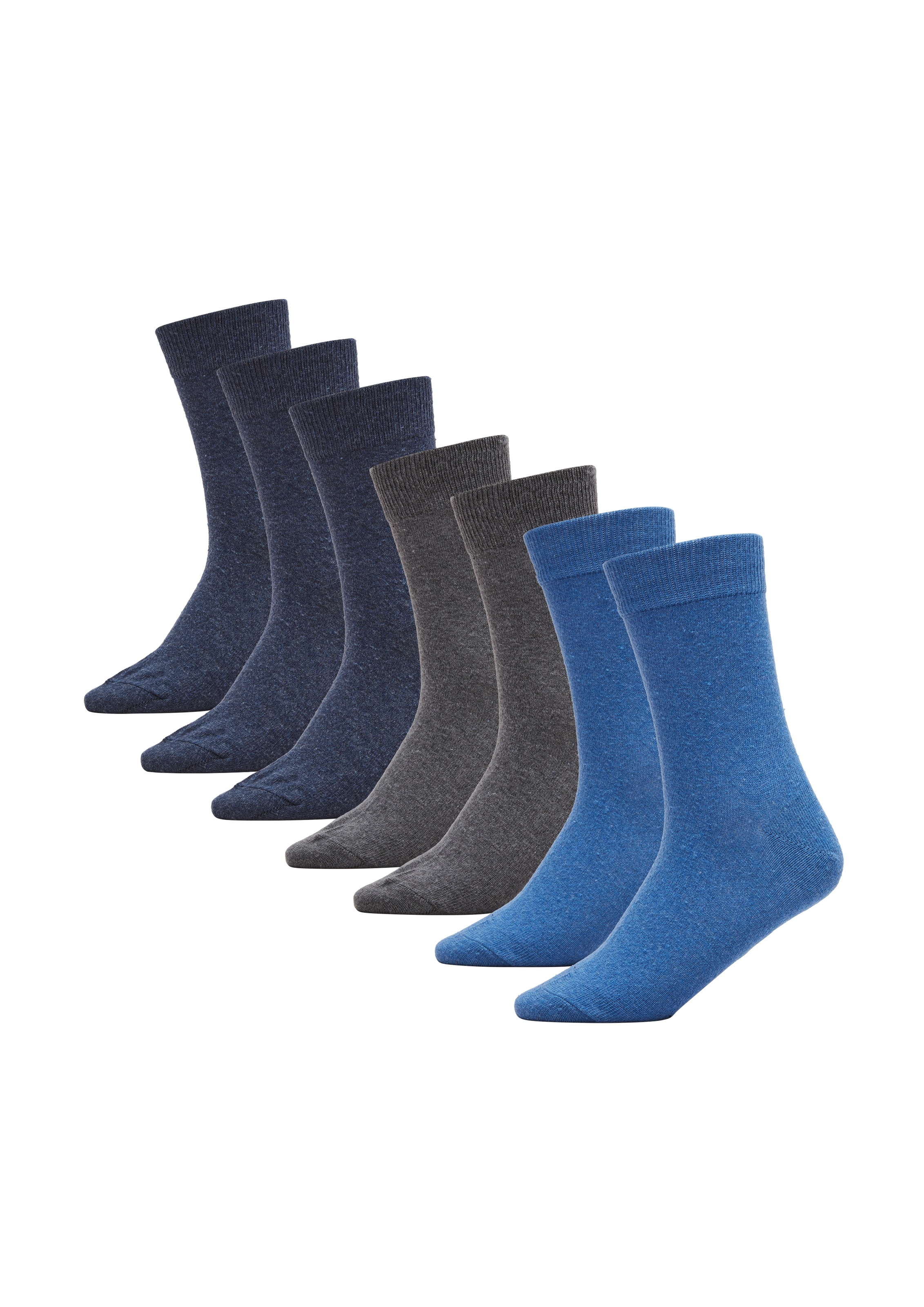s.Oliver Sneakersocken »essentials«, (7 Paar), mit nahtlosem Zehenbereich