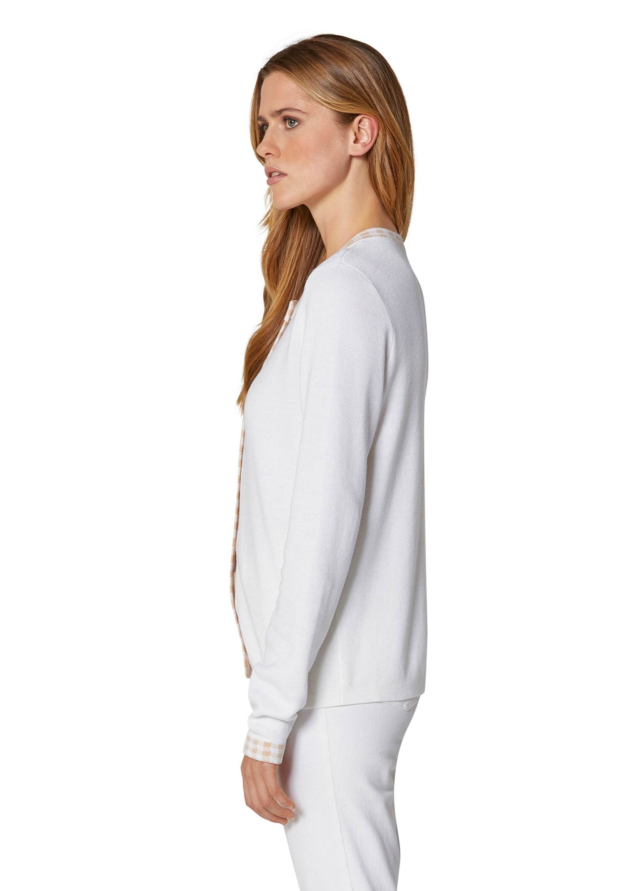 MADELEINE Strickjacke »Strickjacke Strickjacke mit Vichy-Karo-Akzenten«