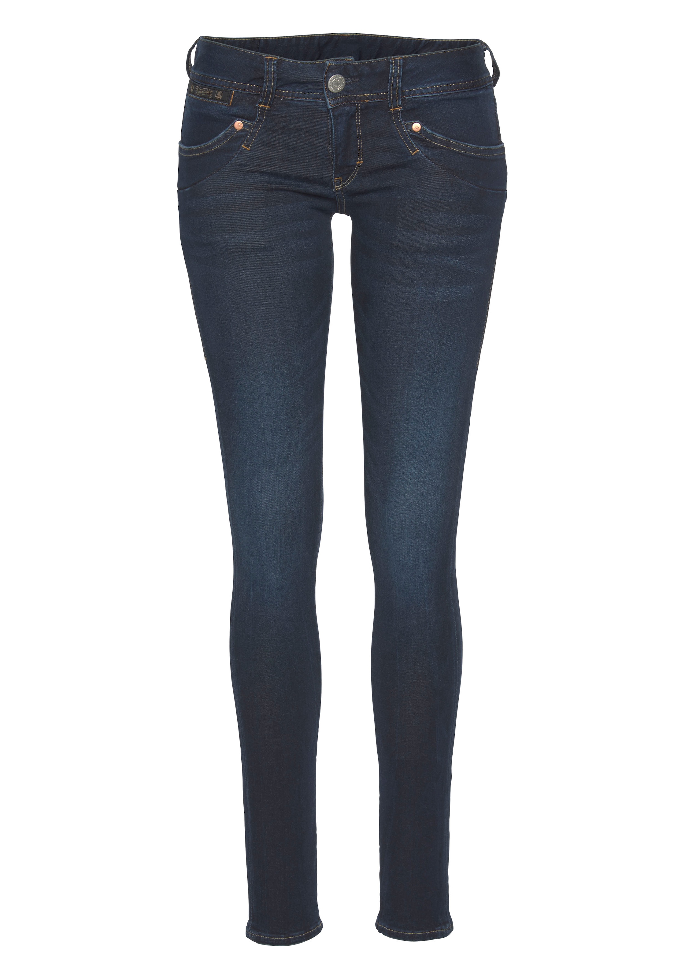 Herrlicher Slim-fit-Jeans »Piper Slim Denim«, mit Zierknöpfen an den Gesäßtaschen