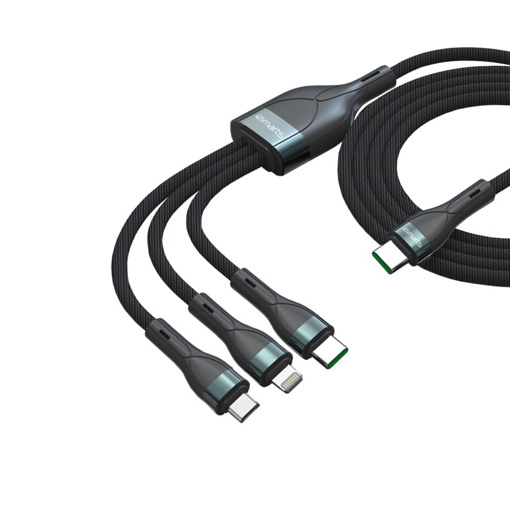 4smarts USB-Kabel »USB-C PremiumCord Multi 60W«, USB-C, Lightning, 150 cm