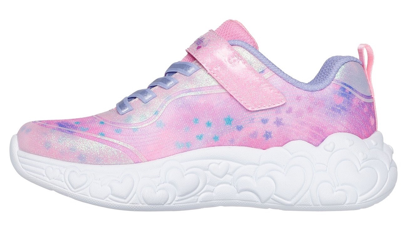 Skechers Sneaker »ETERNAL HEART LIGHTS«, Blink,-Klettschuh mit Herz-Applikation, Größenschablone zum Download