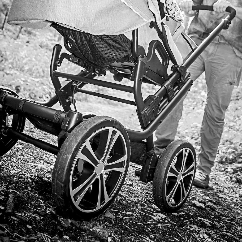 Gesslein Kombi-Kinderwagen »F10 Air+, eloxiert/tabak, anthrazit/Sterne grau«