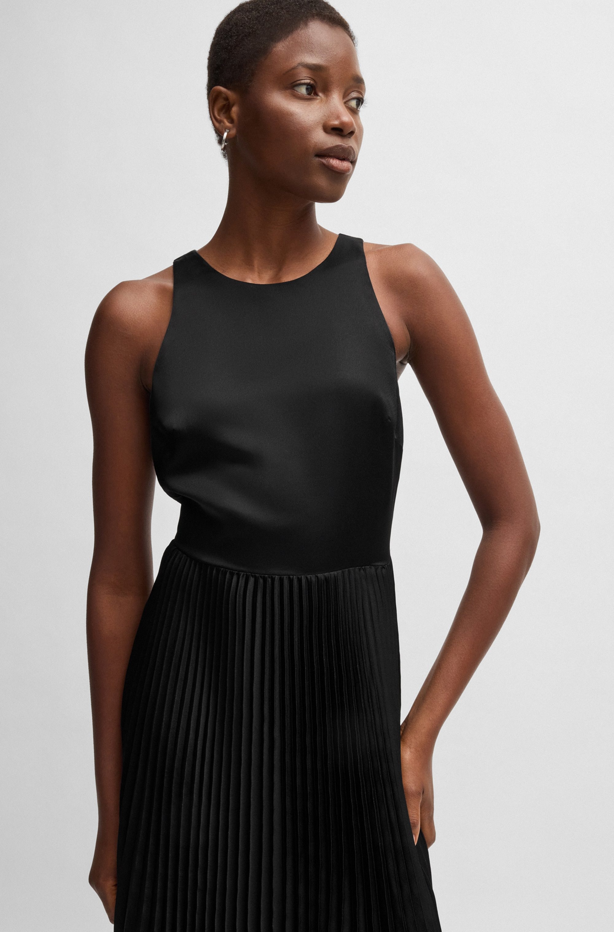 BOSS ORANGE Blusenkleid »Daliana Premium Damenmode«, mit Kellerfalten