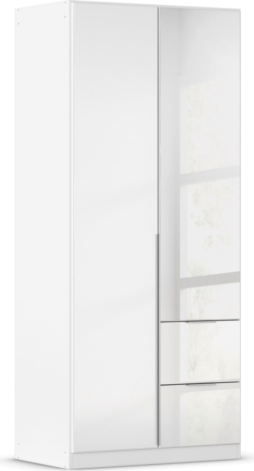 OTTO home Drehtürenschrank "Kleiderschrank Kleiderschränke Schrank Garderobe AGORDO mit Glasfront" in zwei Griff-Farben, Breiten 91-360 cm, mit Außenschubkästen, in 7 Breiten und 2 Höhen MADE IN GERMANY
