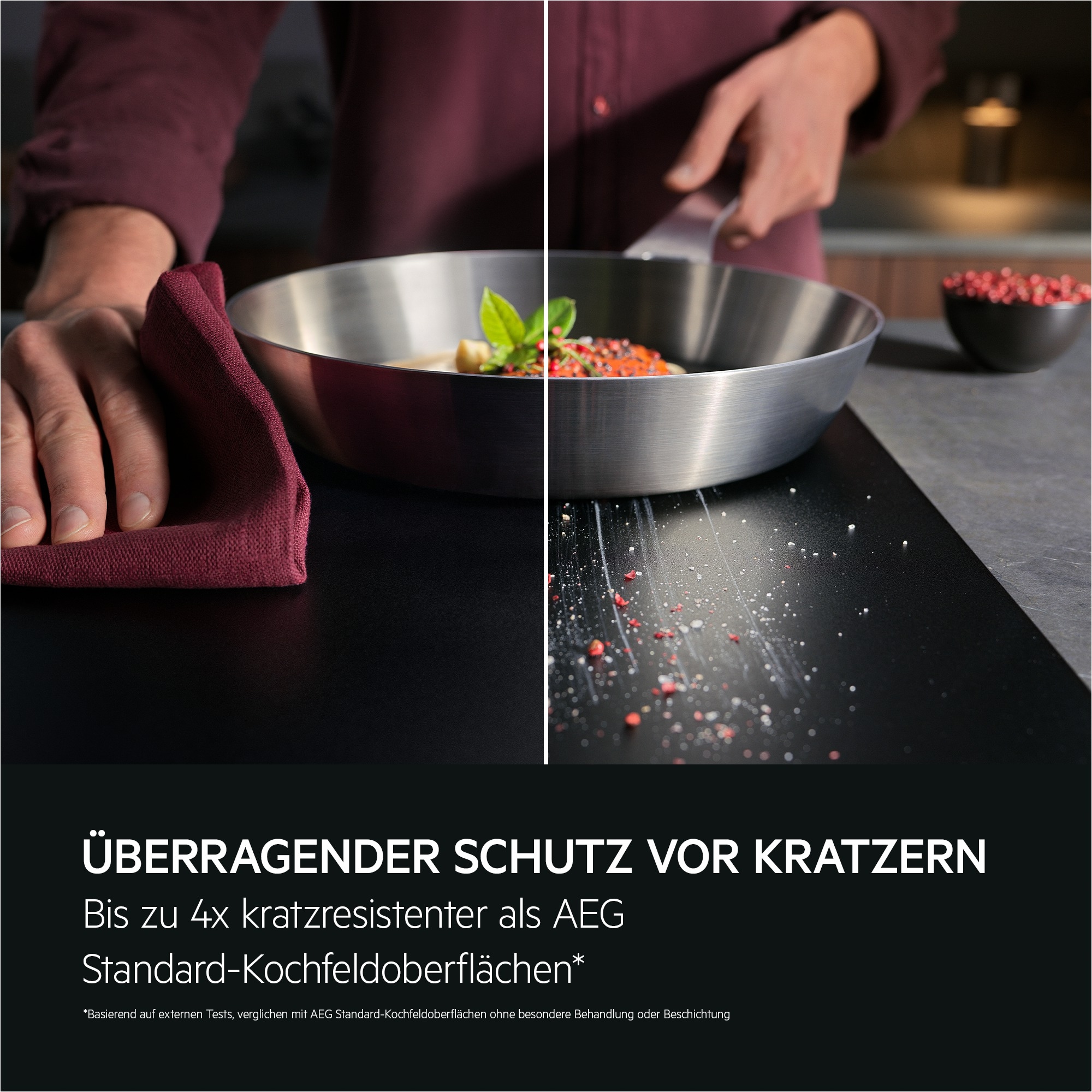 AEG Induktions-Kochfeld »TK85IM0FSZ«, SaphirMatt-Bis zu 4x kratzresistenter als Standard, Made in Germany