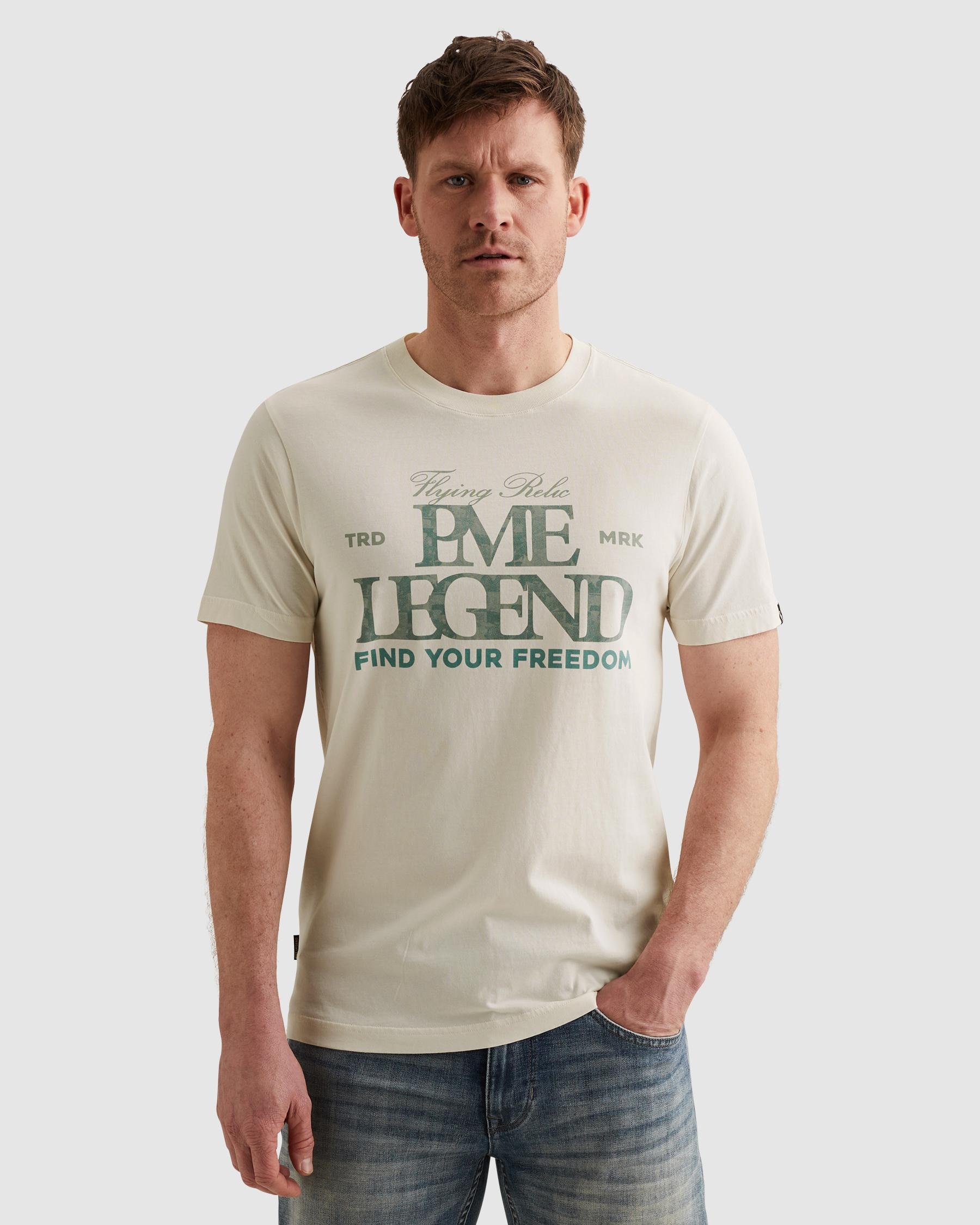 PME LEGEND T-Shirt »Short sleeve r-neck big print« Regular Fit, Kurzarm, lässiger Stil