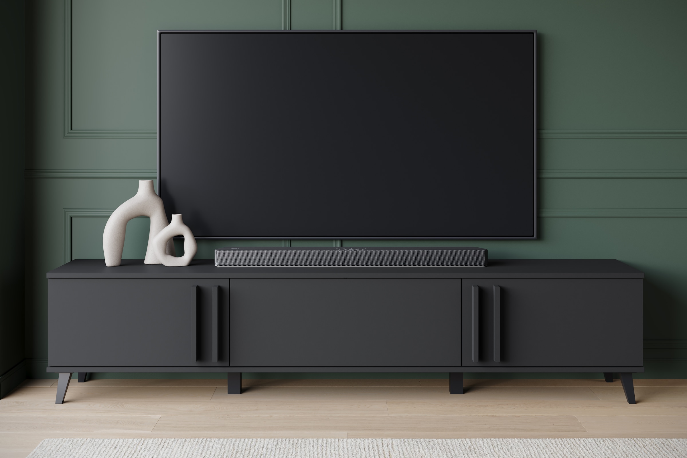 INOSIGN Lowboard »Helsinki, TV-Kommode Breite 180cm« 1 Stk. tlg. modernes Design, 3 Klapptüren