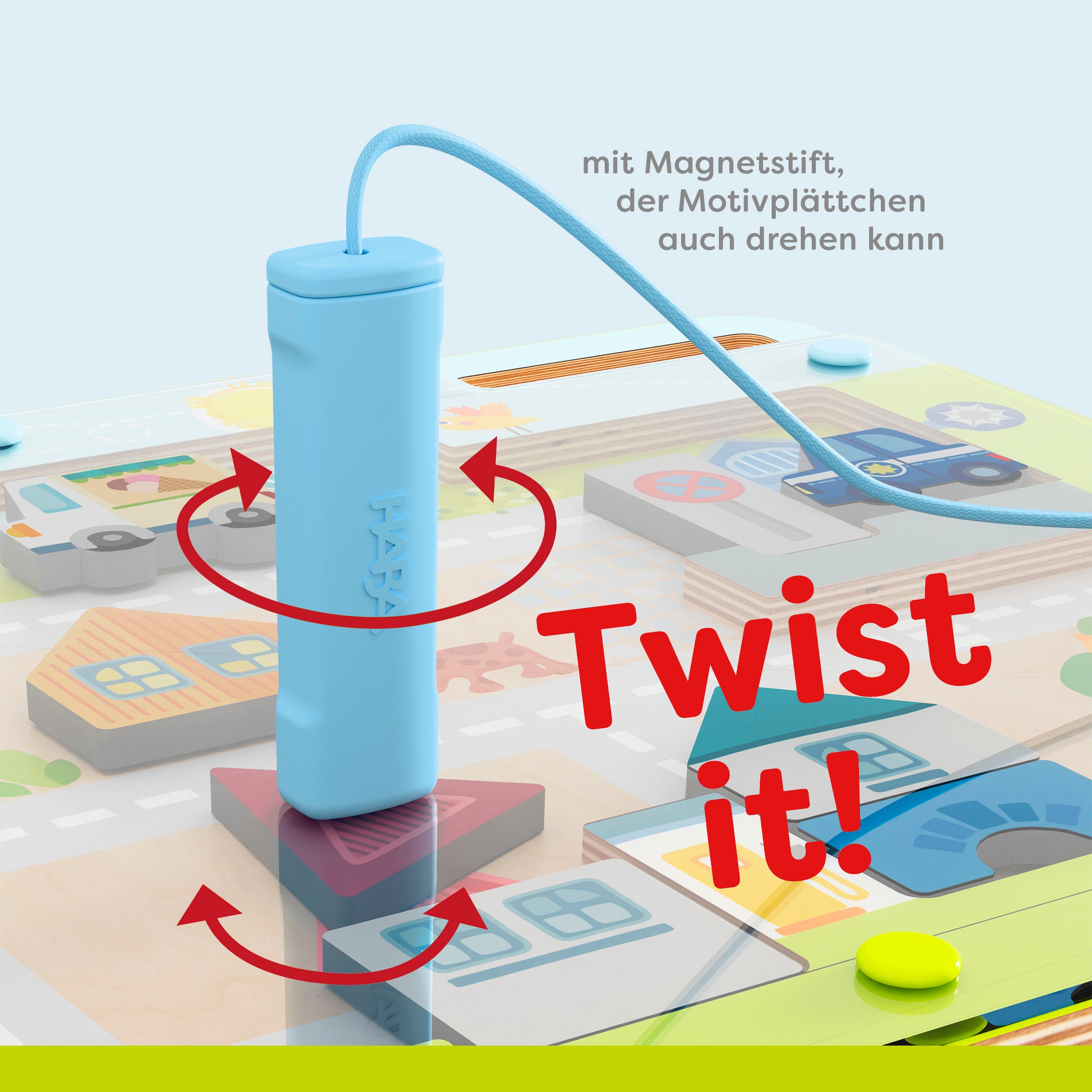 Haba Spiel »Vario Stadt mit Magnetstift und magnetischen Motivplättchen«
