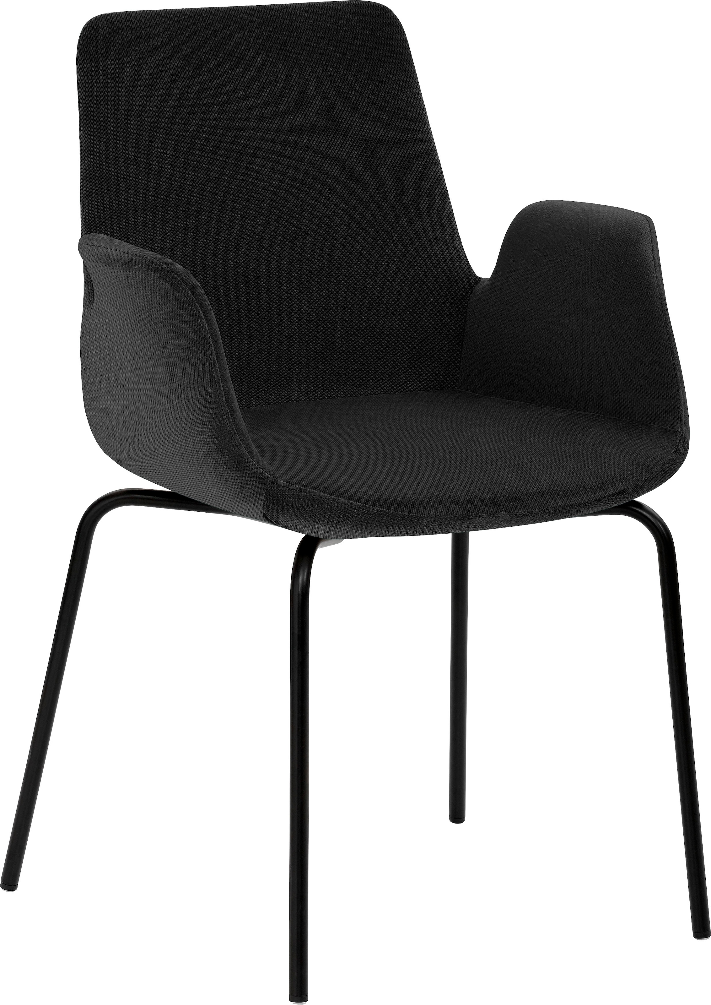 Mayer Sitzmöbel, Bürostuhl »Sessel myHELIOS« (), schwarz + Schwarz, Metall, Polyester, B/H/T: 58 cm x 86 cm x 59 cm, schwarz + Schwarz